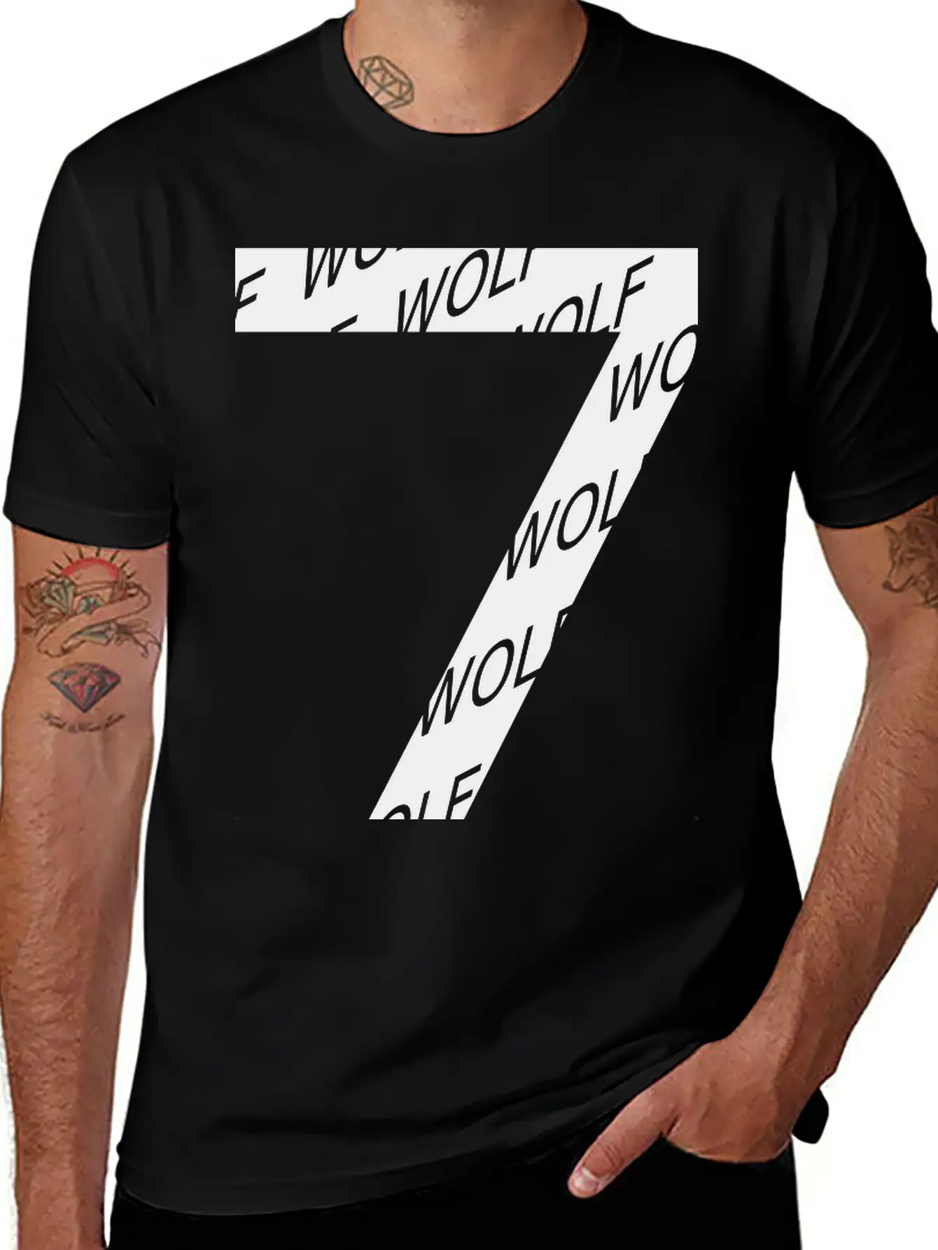 7 Wolf Number Soft Cotton Short Sleeve Tee – Unisex Wardrobe Staple