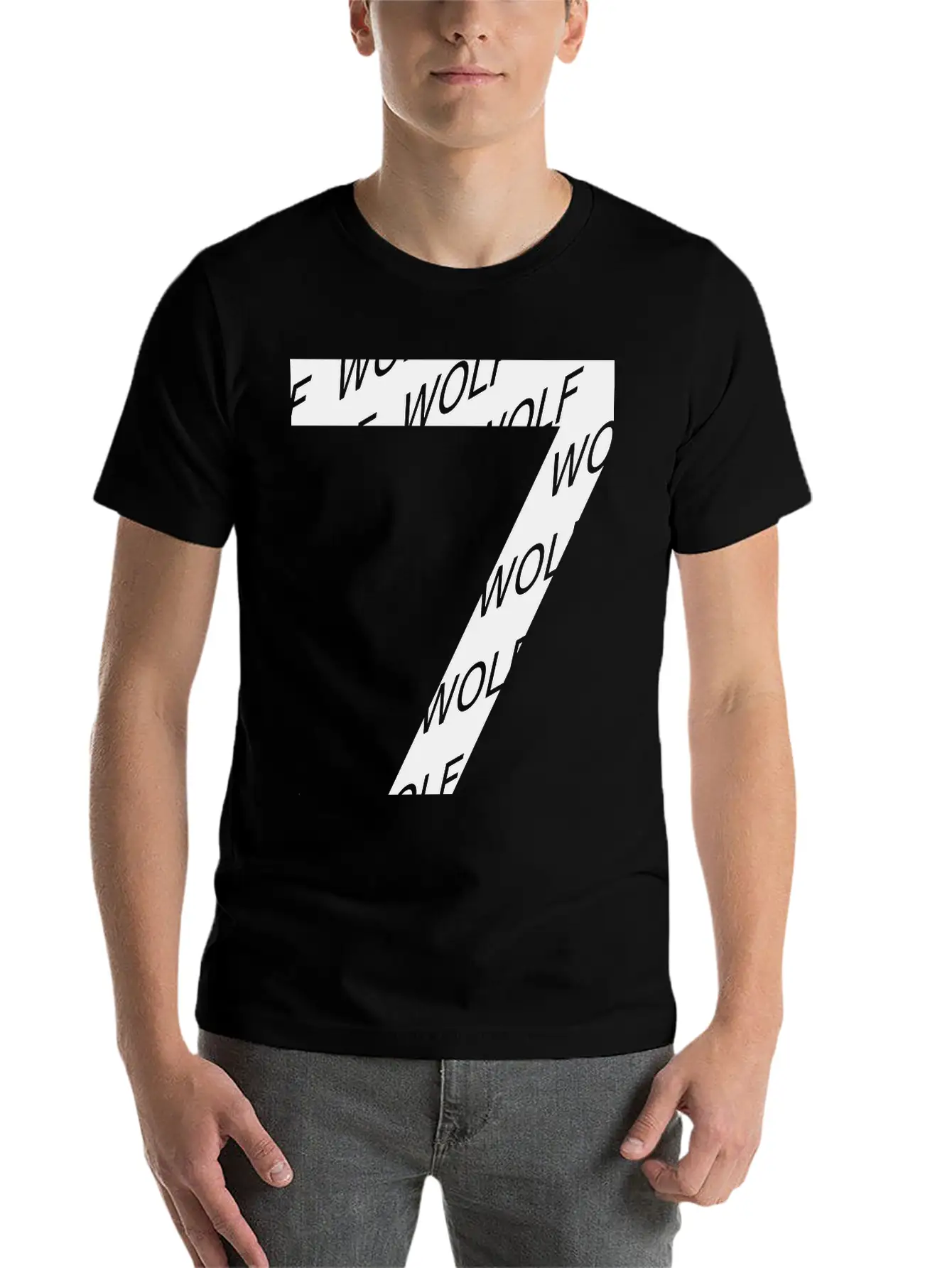 7 Wolf Number Soft Cotton Short Sleeve Tee – Unisex Wardrobe Staple
