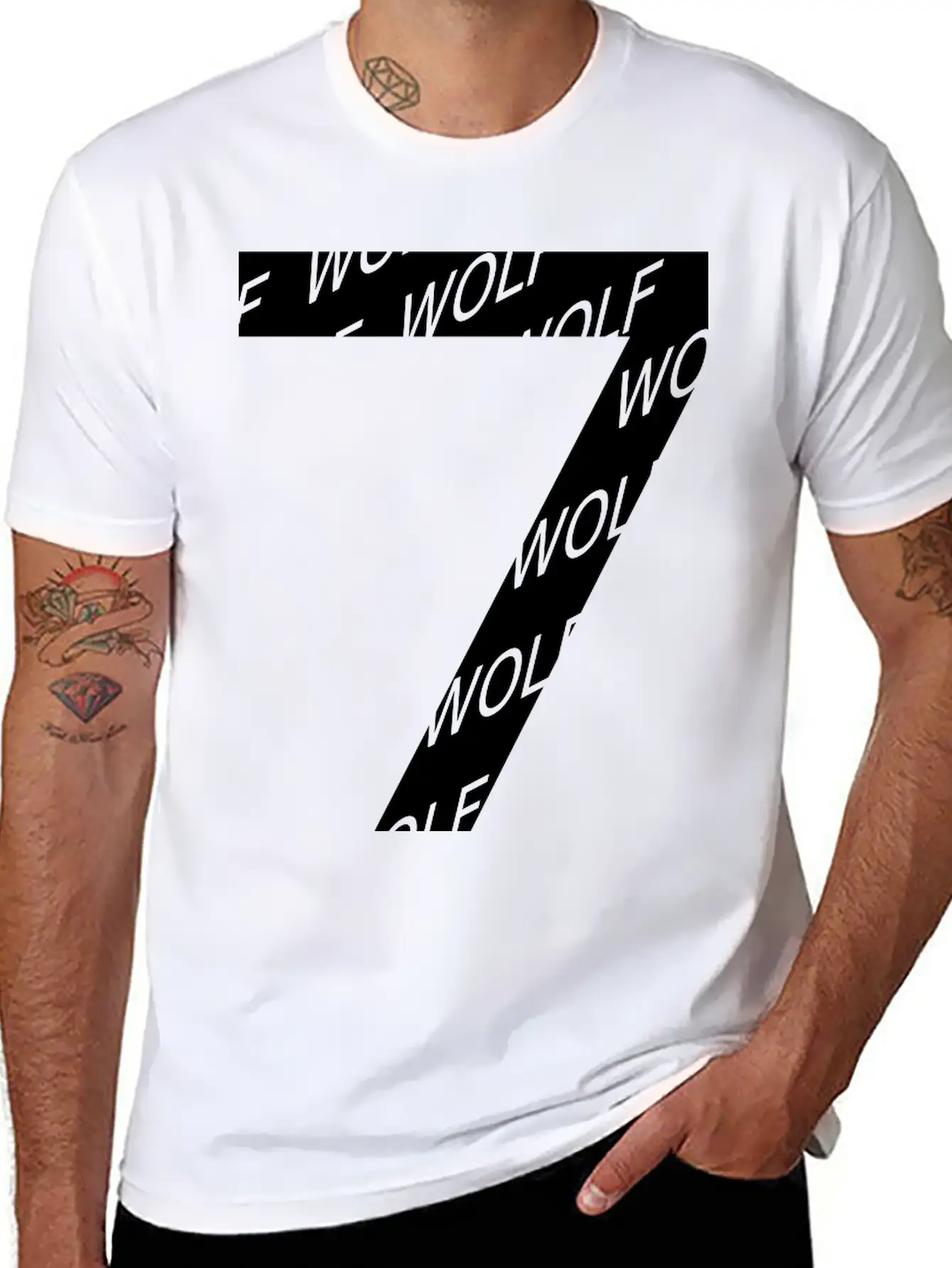 7 Wolf Number Soft Cotton Short Sleeve Tee – Unisex Wardrobe Staple