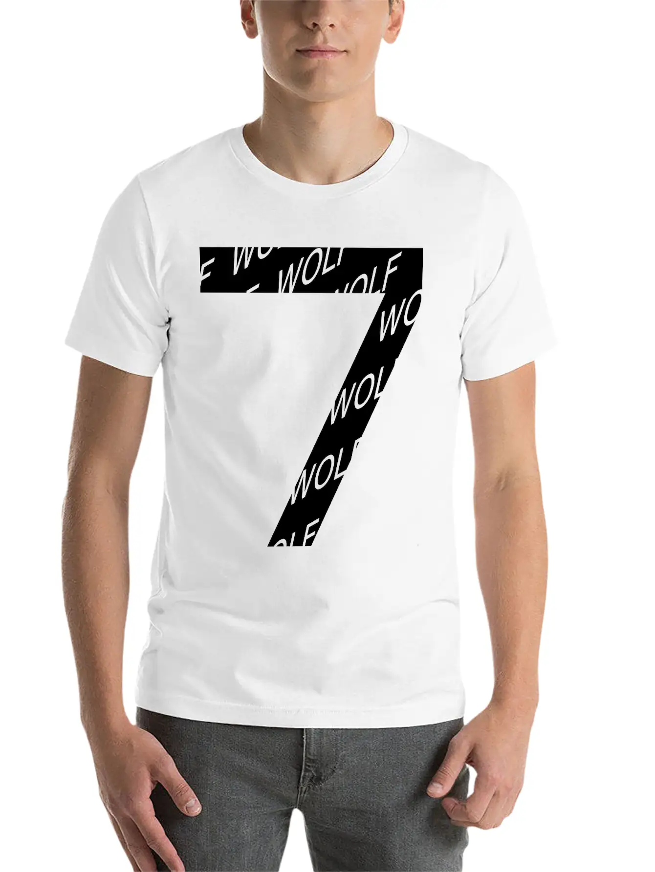 7 Wolf Number Soft Cotton Short Sleeve Tee – Unisex Wardrobe Staple