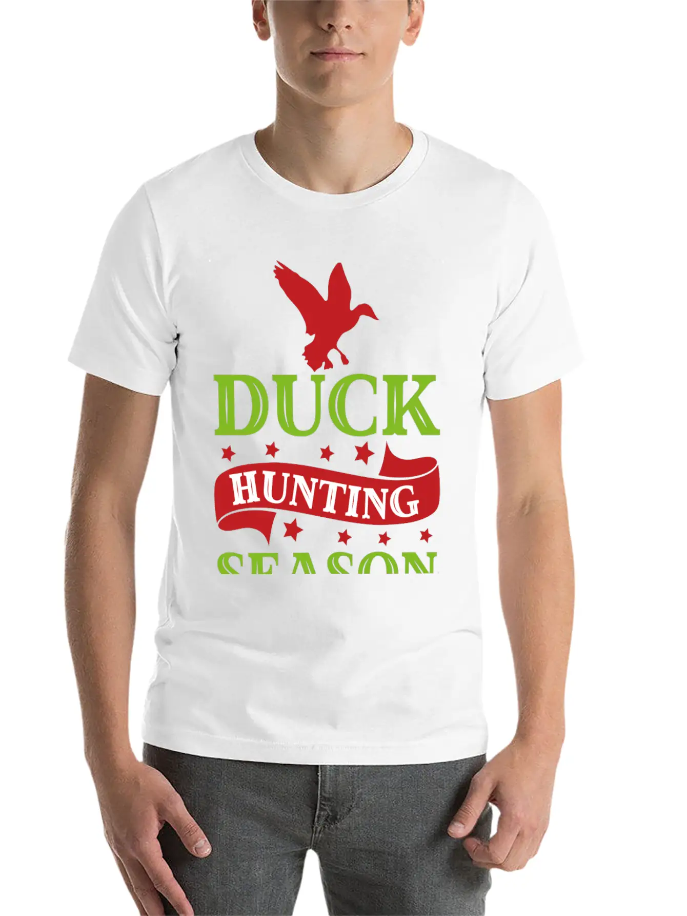 7093 Duck Hunting SeasonDuck Hunting Season Timeless Short Sleeve Tee – Comfy And Minimalist Design