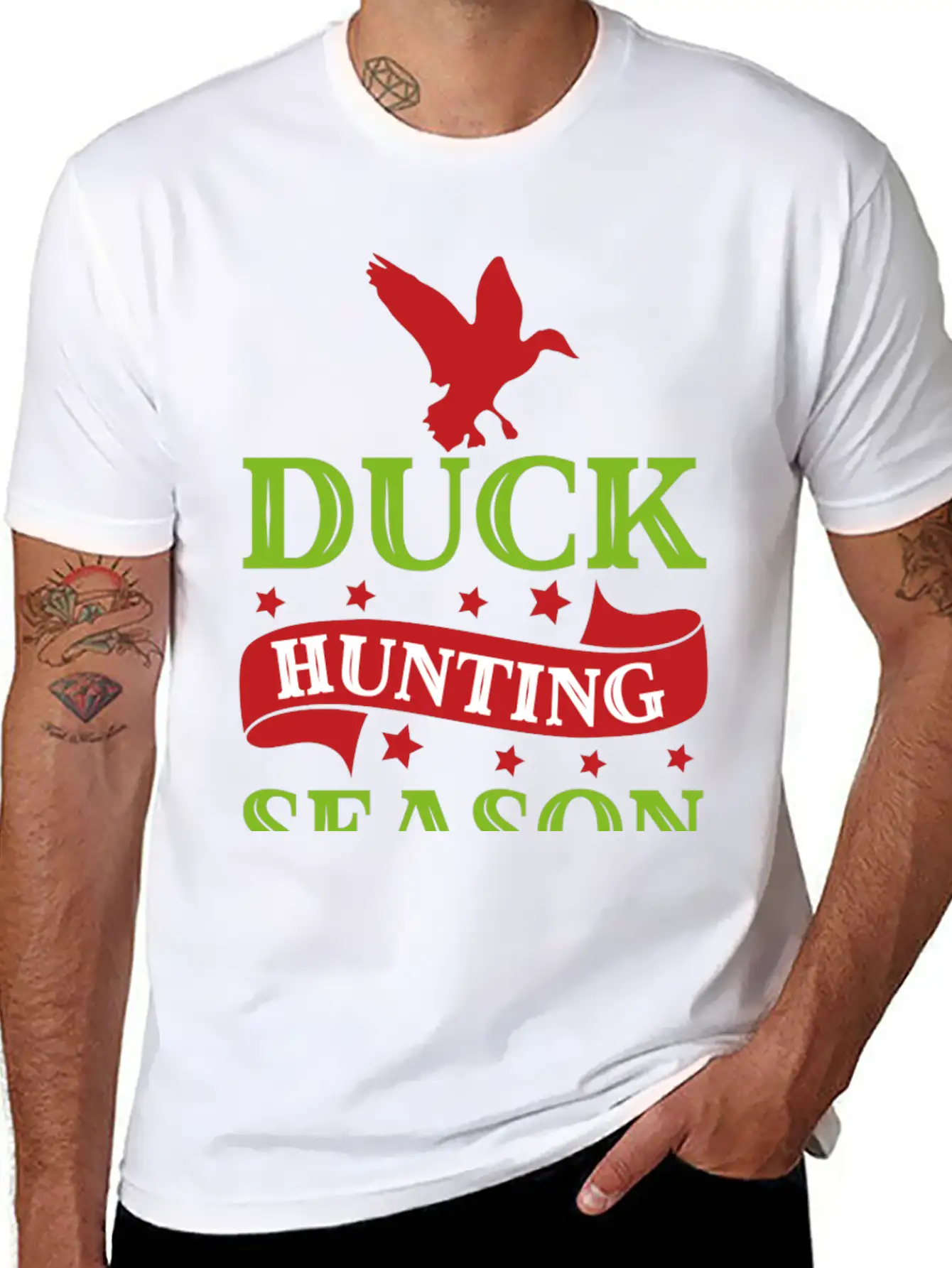 7093 Duck Hunting SeasonDuck Hunting Season Timeless Short Sleeve Tee – Comfy And Minimalist Design