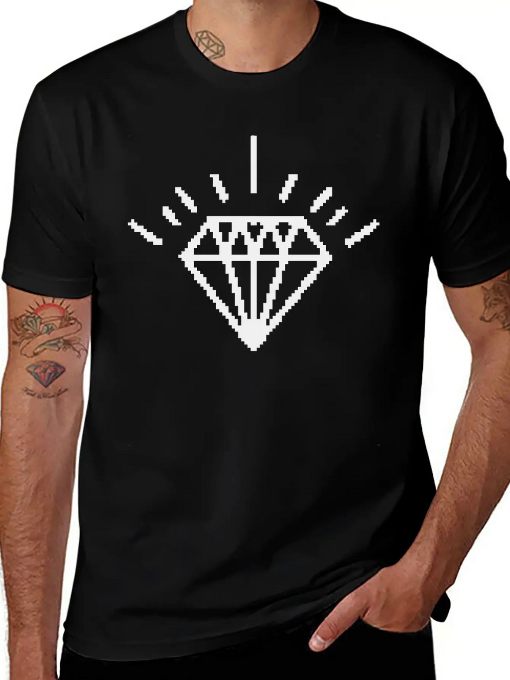 8 Bit Diamond Essential Unisex Summer Tee – Soft Cotton Casual Fit