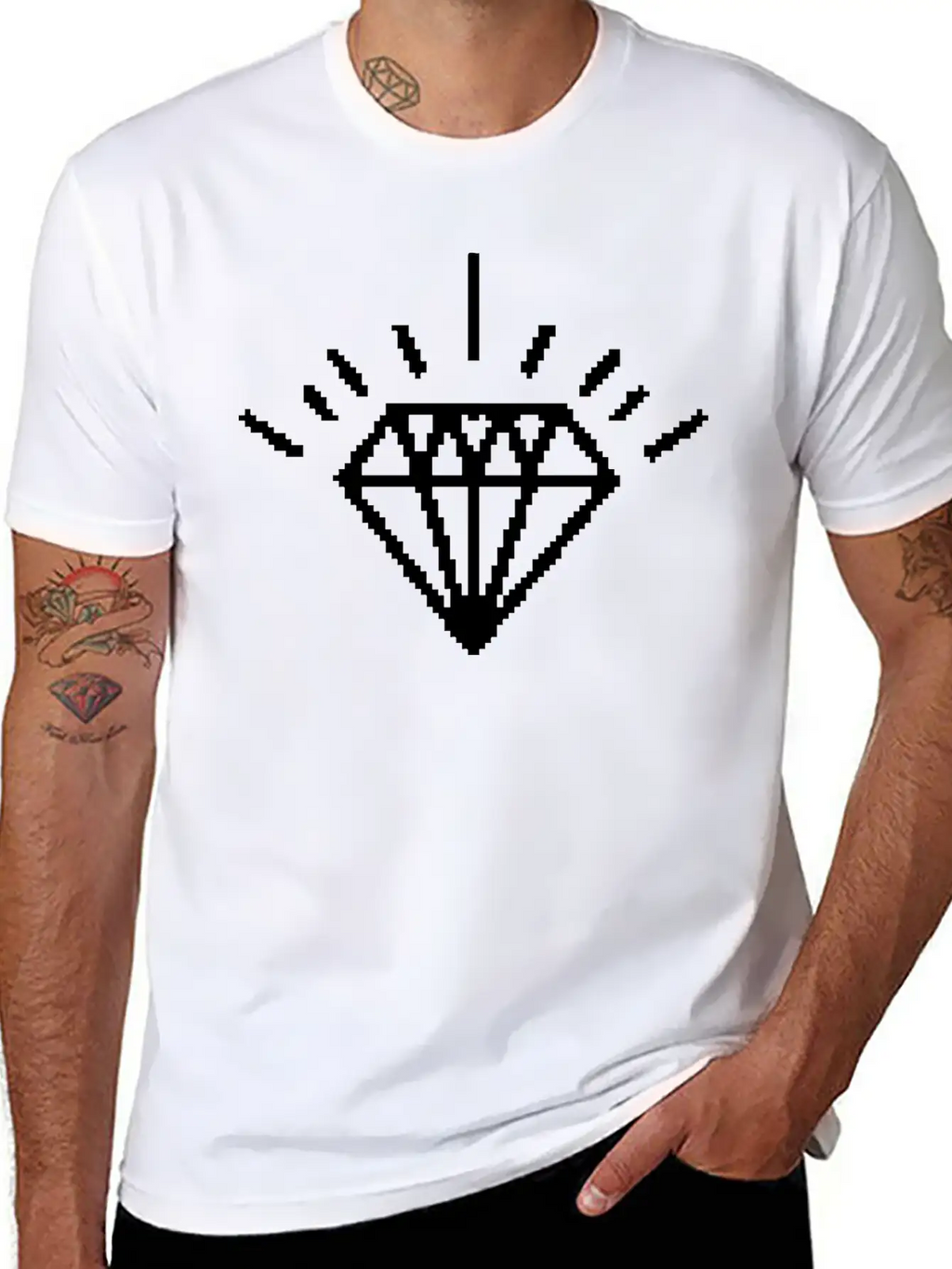 8 Bit Diamond Essential Unisex Summer Tee – Soft Cotton Casual Fit