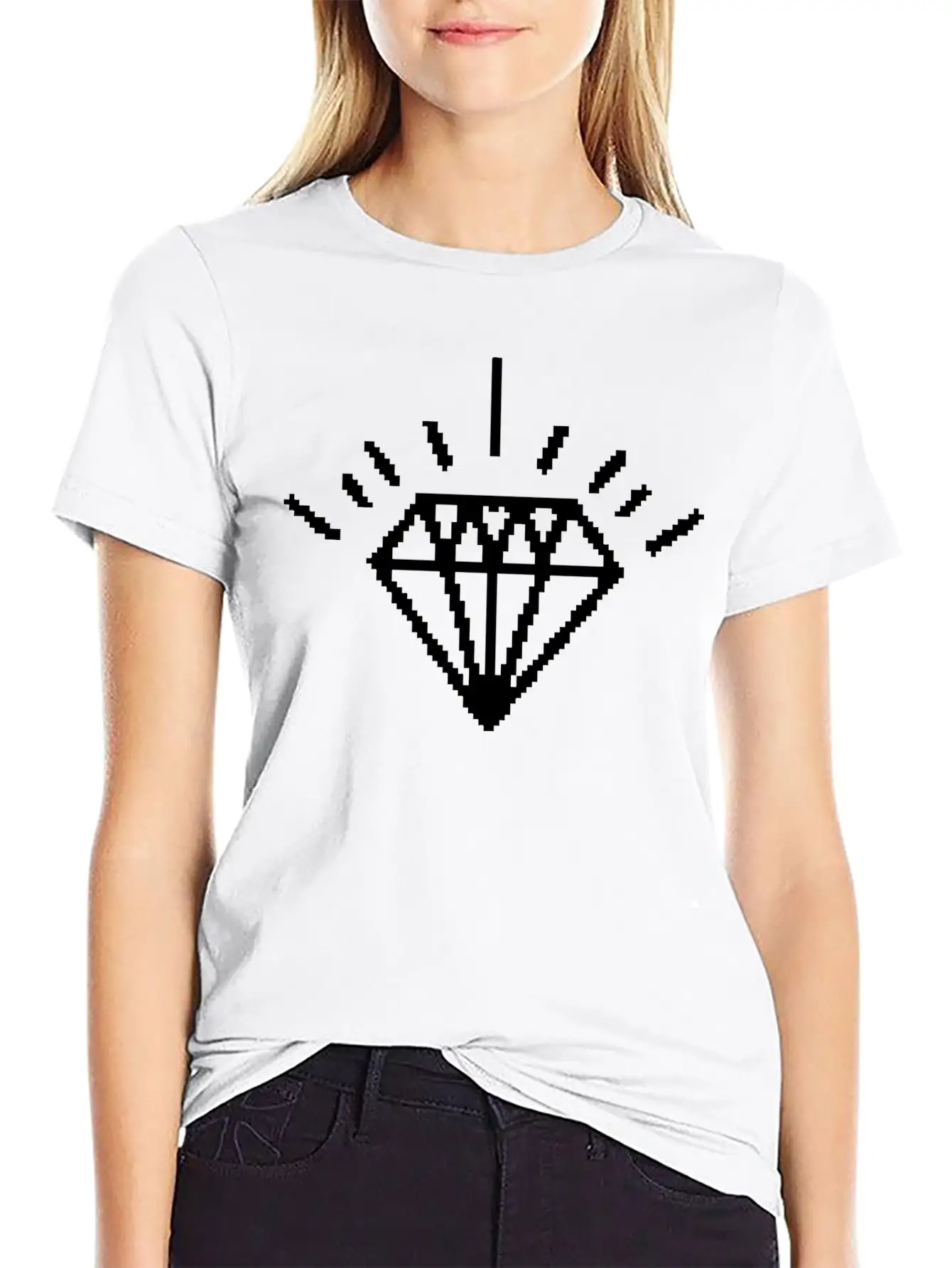 8 Bit Diamond Essential Unisex Summer Tee – Soft Cotton Casual Fit