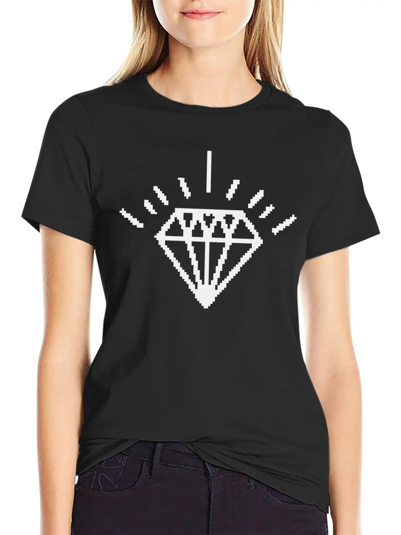 8 Bit Diamond Essential Unisex Summer Tee – Soft Cotton Casual Fit