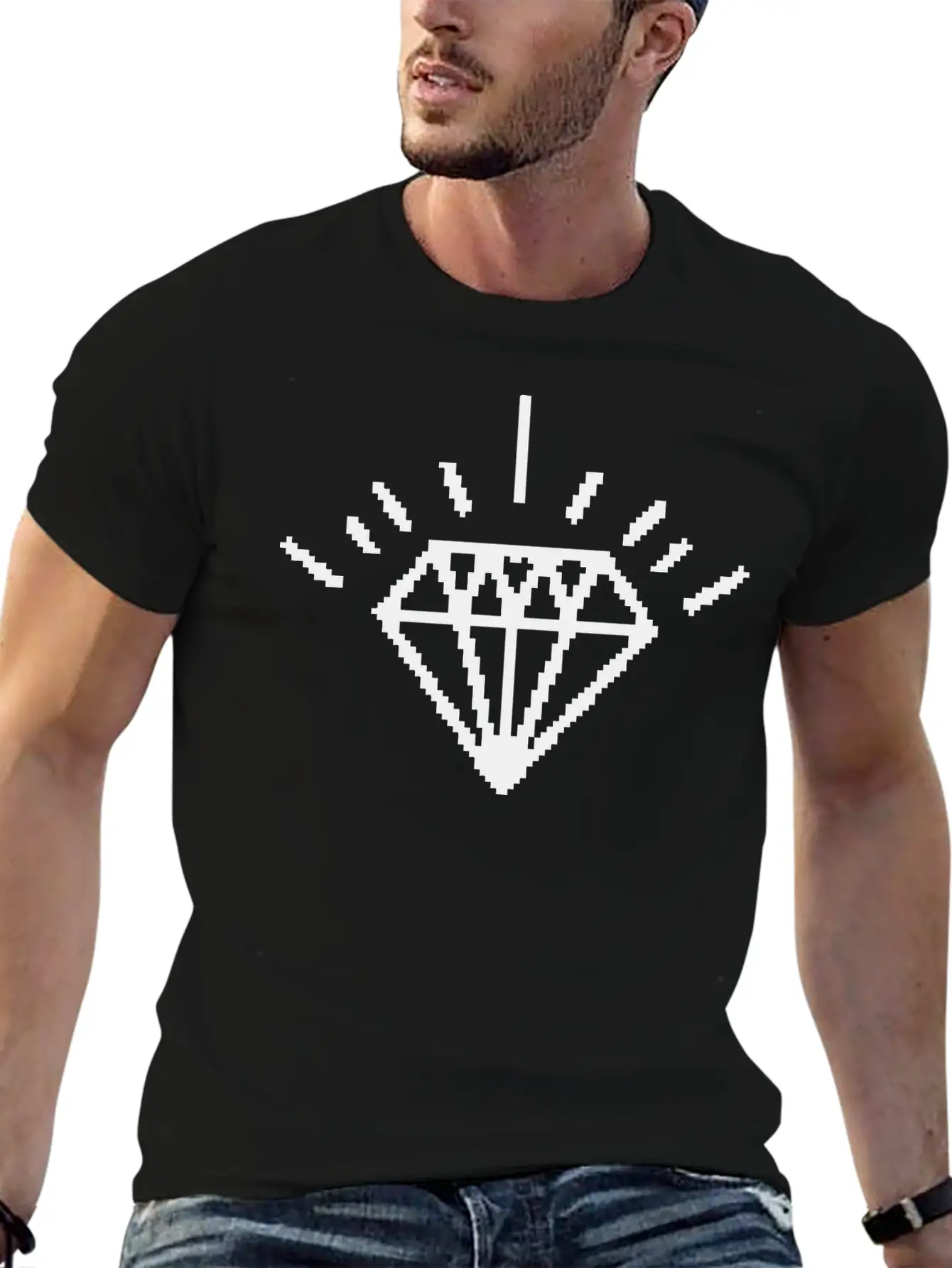 8 Bit Diamond Essential Unisex Summer Tee – Soft Cotton Casual Fit