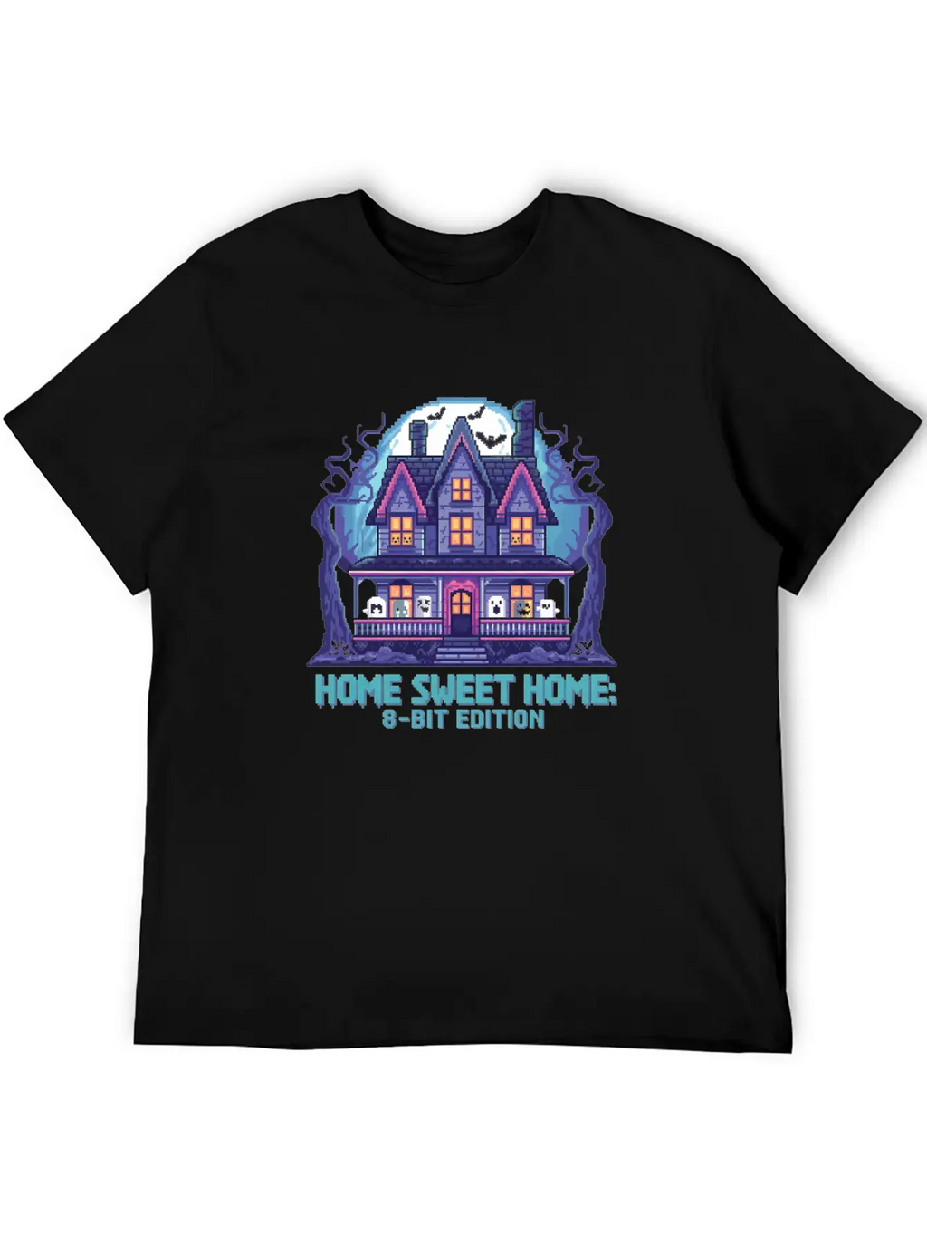 8 Bit Haunted House 01 Modern Fit Casual T-Shirt – Clean And Versatile Design