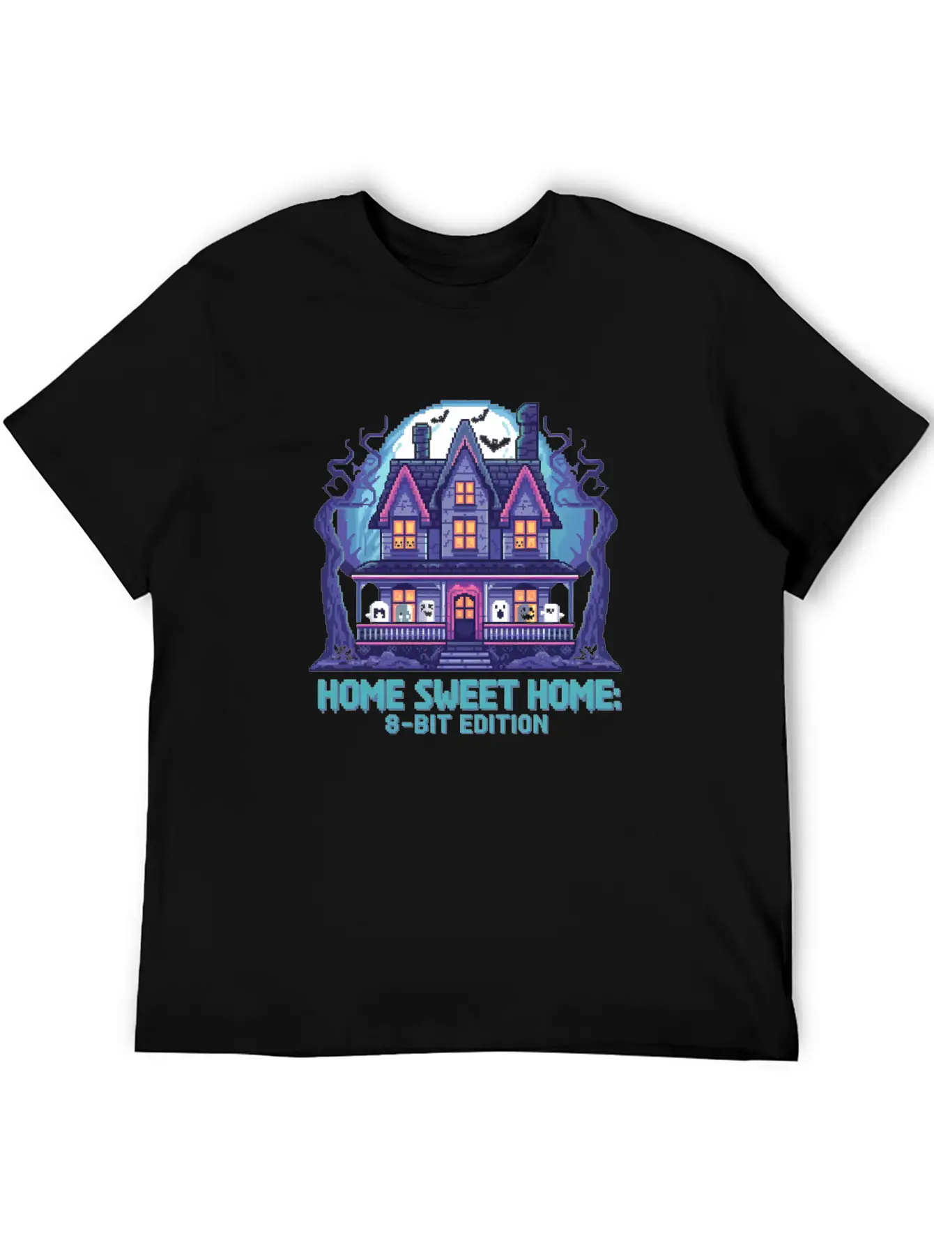 8 Bit Haunted House 01 Modern Fit Casual T-Shirt – Clean And Versatile Design