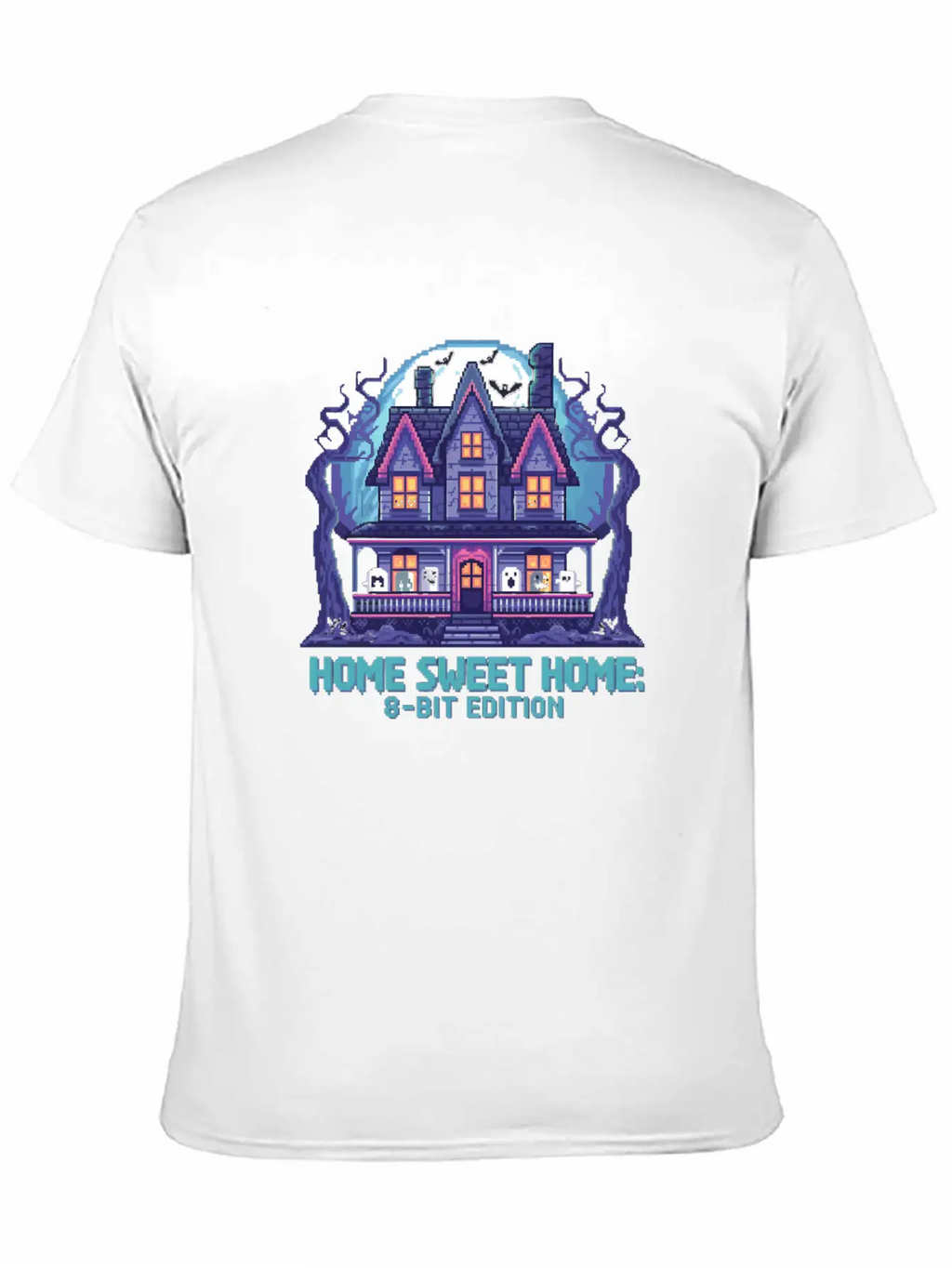 8 Bit Haunted House 01 Modern Fit Casual T-Shirt – Clean And Versatile Design