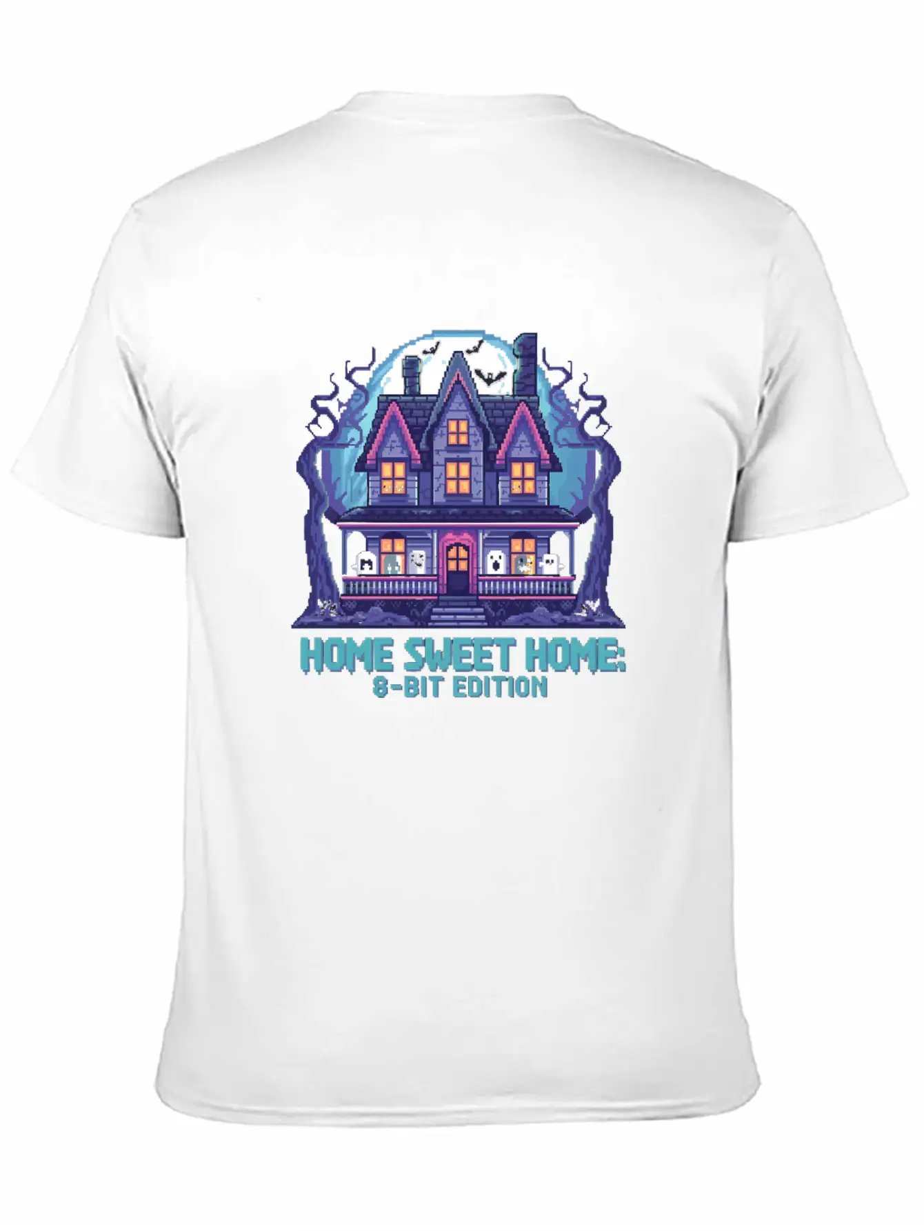 8 Bit Haunted House 01 Modern Fit Casual T-Shirt – Clean And Versatile Design