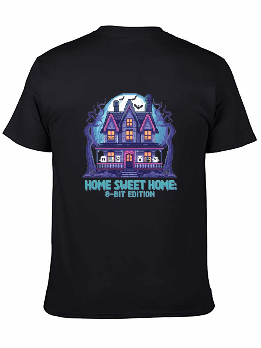 8 Bit Haunted House 01 Modern Fit Casual T-Shirt – Clean And Versatile Design