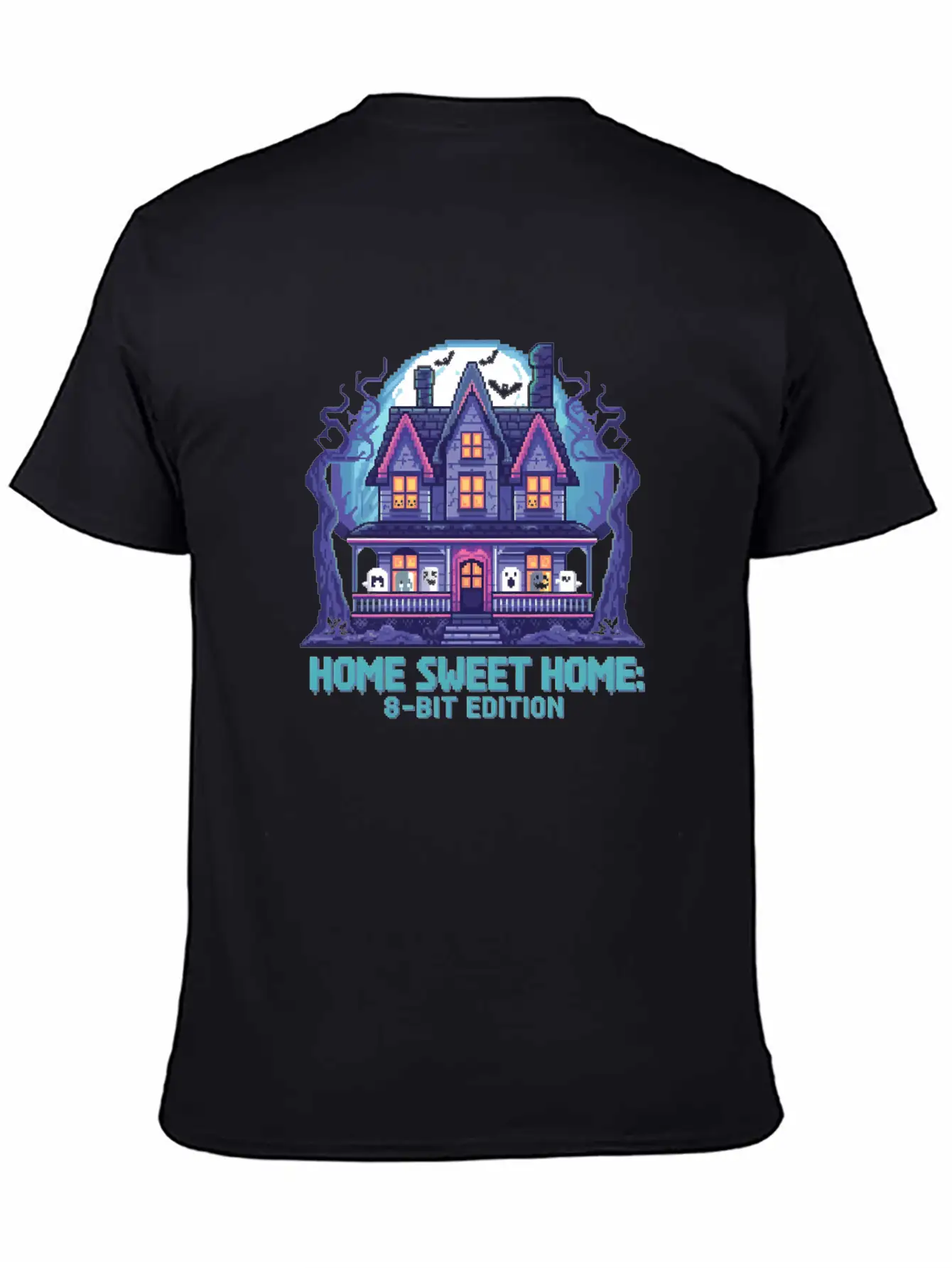 8 Bit Haunted House 01 Modern Fit Casual T-Shirt – Clean And Versatile Design