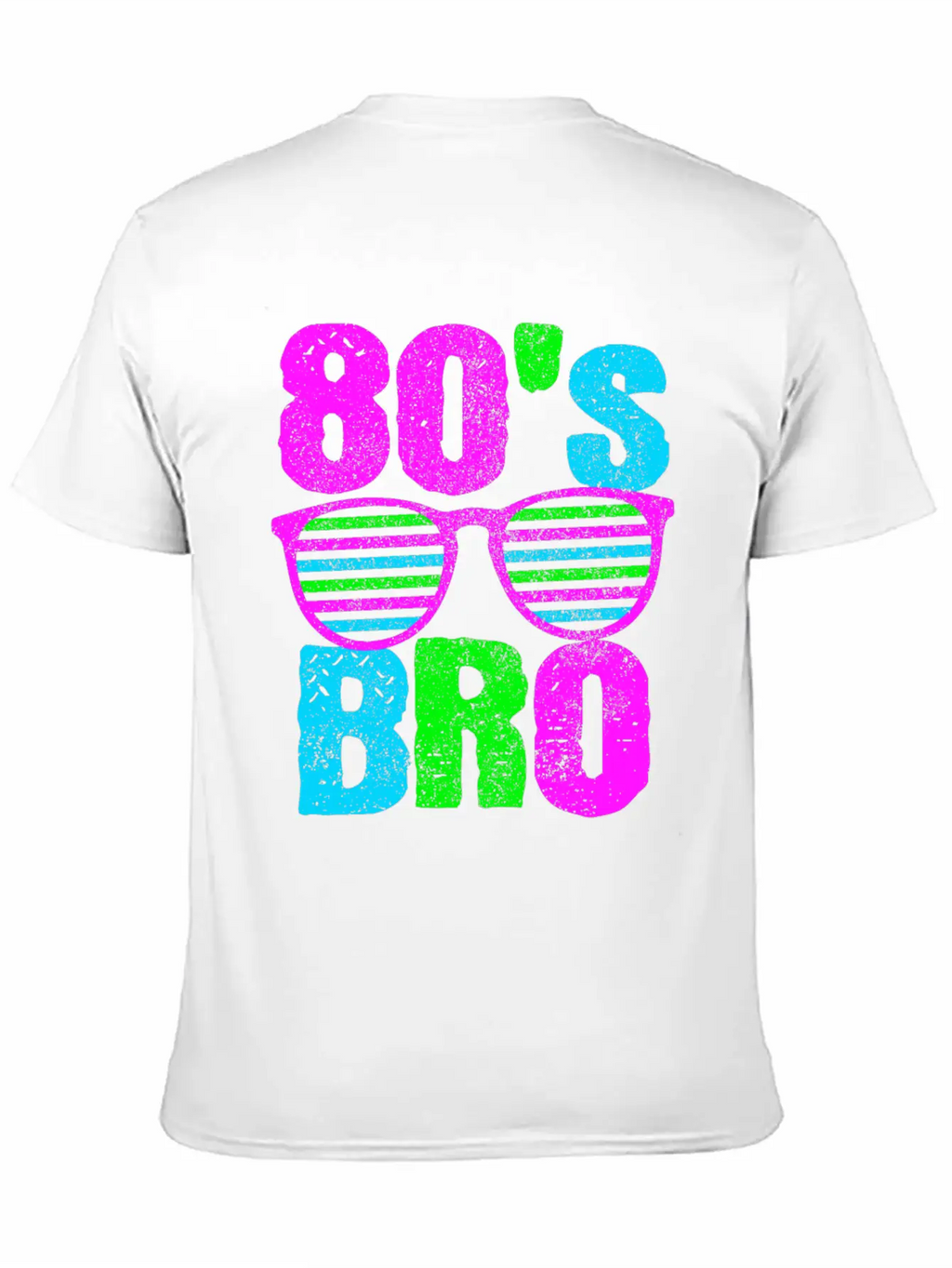 80s Bro - Retro Sunglasses Neon Disco Timeless Short Sleeve Tee – Comfy And Minimalist Design