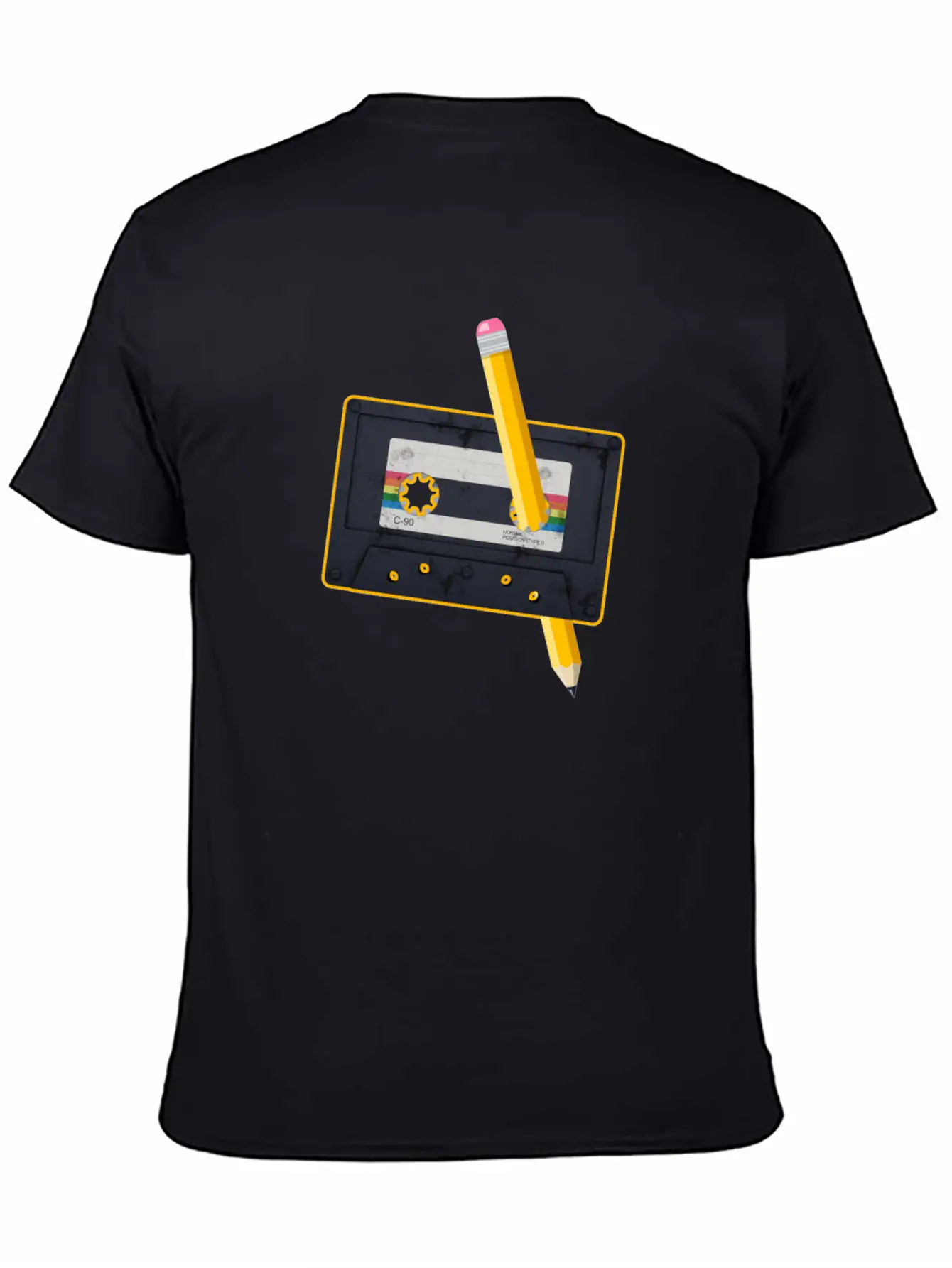80's Cassette Tape 1990s Pencil Winding Cassette Classic Fit Graphic Tee For Daily Comfort – Unisex Cotton Shirt
