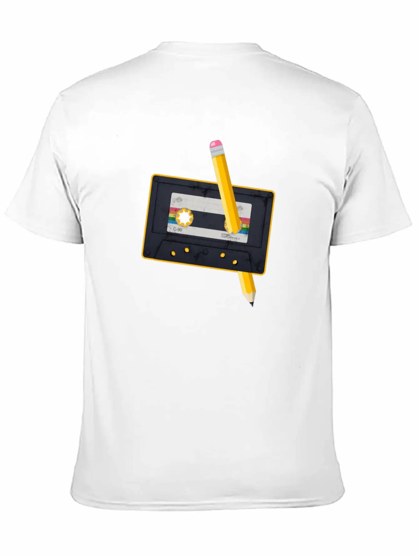 80's Cassette Tape 1990s Pencil Winding Cassette Classic Fit Graphic Tee For Daily Comfort – Unisex Cotton Shirt