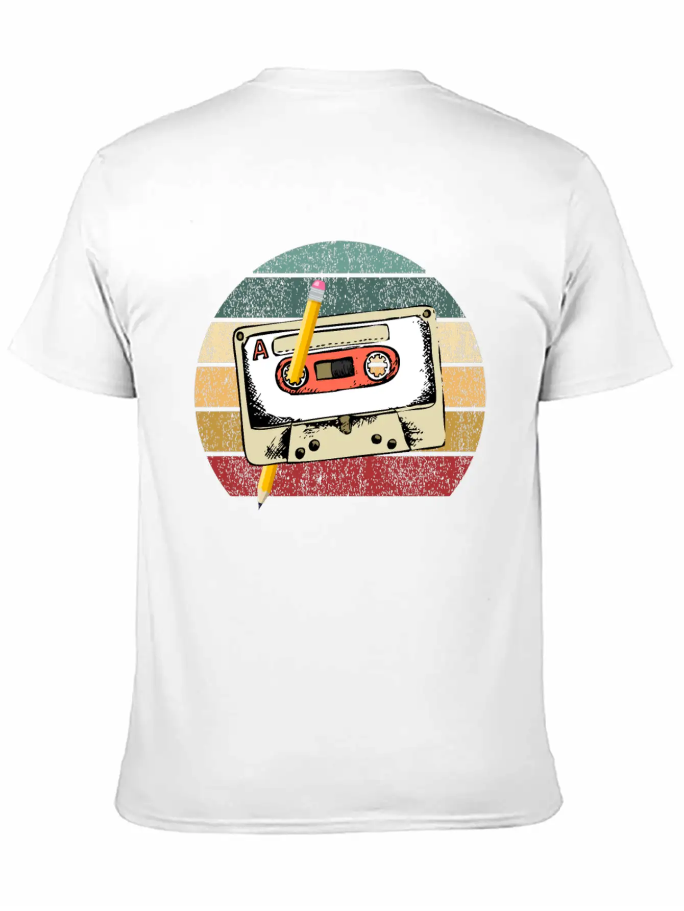 80's Cassette Tape 1990s Pencil Winding Cassette Modern Fit Casual T-Shirt – Clean And Versatile Design