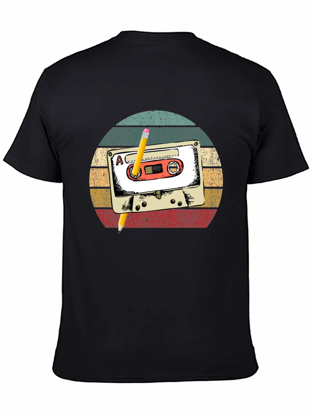 80's Cassette Tape 1990s Pencil Winding Cassette Modern Fit Casual T-Shirt – Clean And Versatile Design
