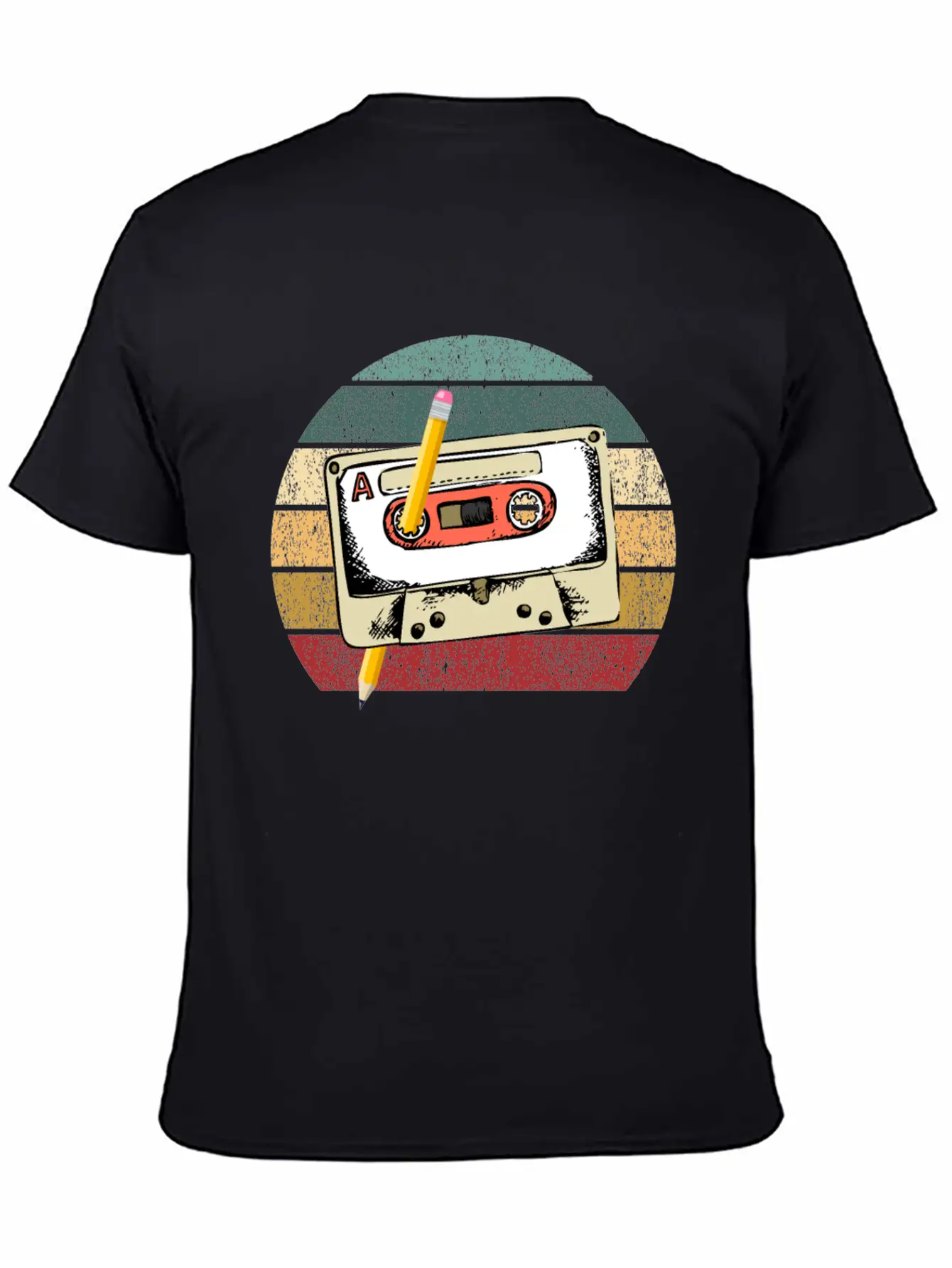 80's Cassette Tape 1990s Pencil Winding Cassette Modern Fit Casual T-Shirt – Clean And Versatile Design