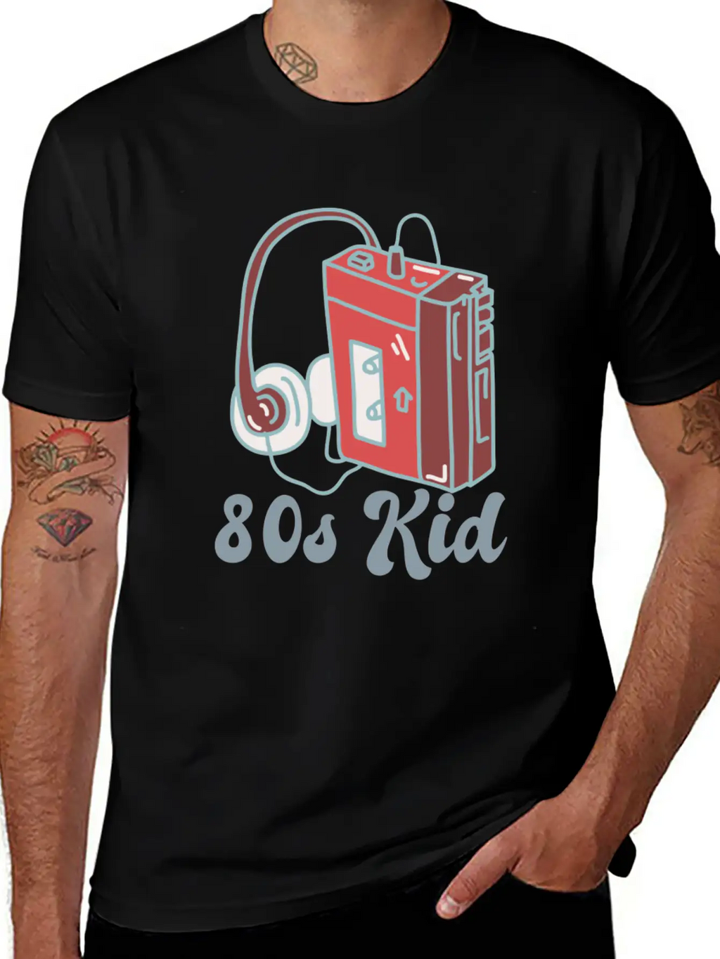 80s Kid Cassette Classic Crew Neck Graphic Tee – Everyday Minimal Look