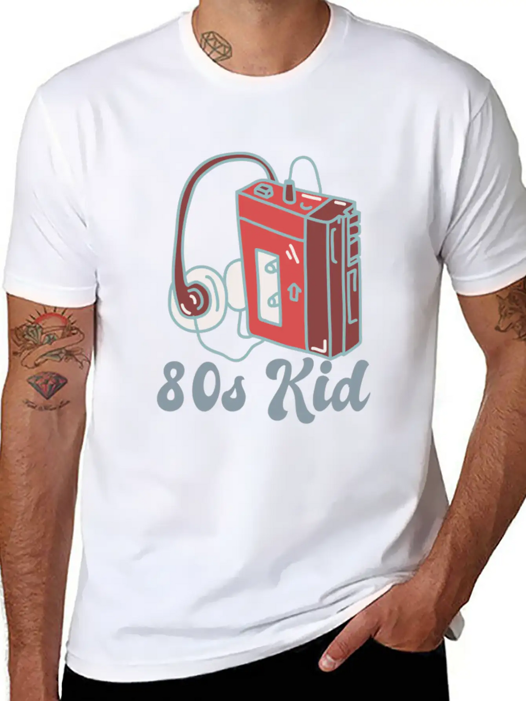80s Kid Cassette Classic Crew Neck Graphic Tee – Everyday Minimal Look