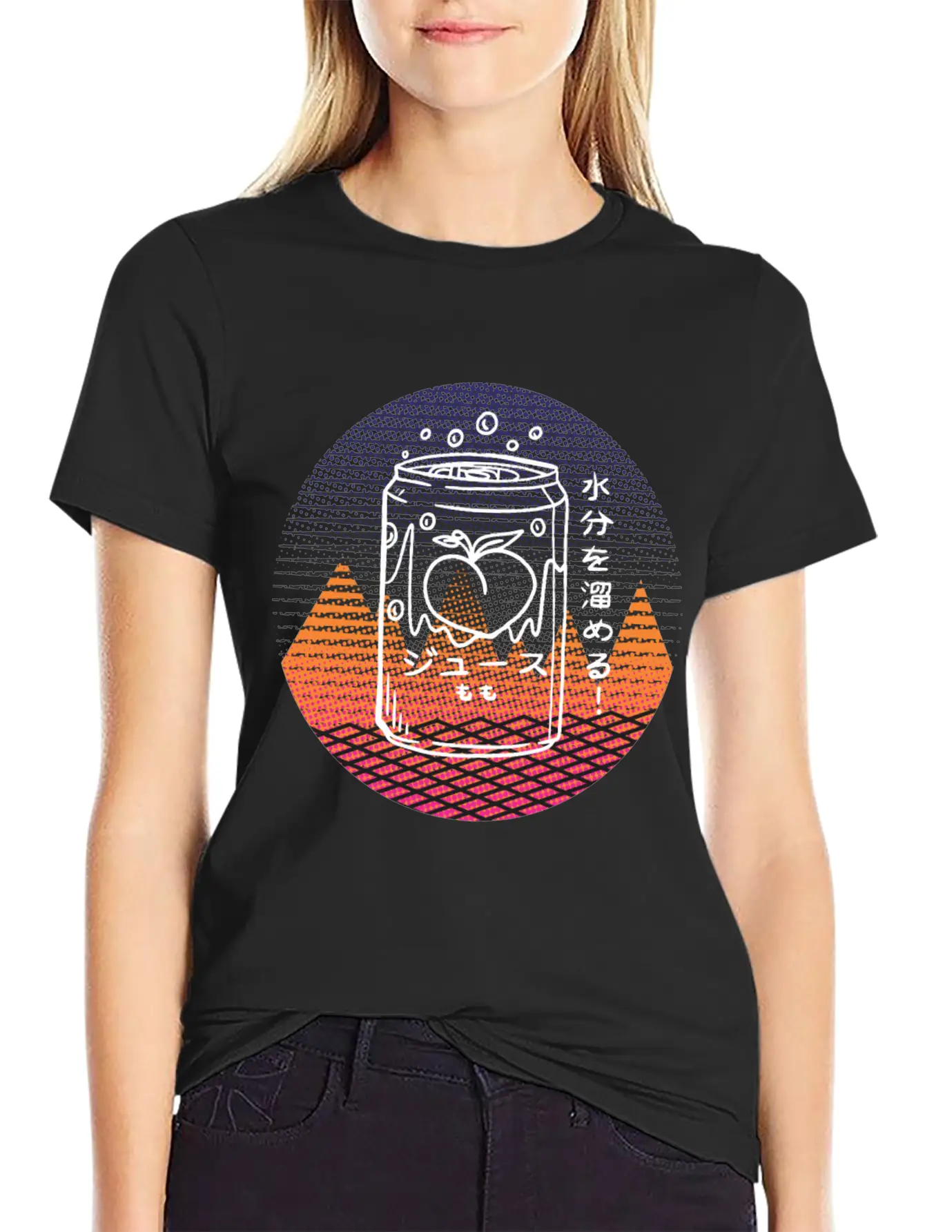 80s Retro Aesthetic Vaporwave Japanese Kanji Relaxed Everyday Tee – Lightweight And Durable Cotton