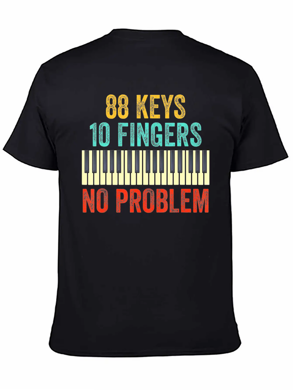 88 Keys Keyboard Piano Player Kids Piano Lover Classic Crew Neck Graphic Tee – Everyday Minimal Look