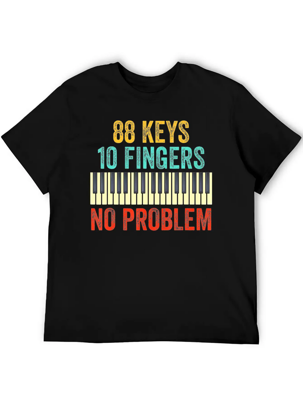88 Keys Keyboard Piano Player Kids Piano Lover Classic Crew Neck Graphic Tee – Everyday Minimal Look
