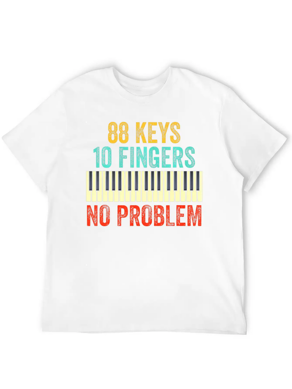 88 Keys Keyboard Piano Player Kids Piano Lover Classic Crew Neck Graphic Tee – Everyday Minimal Look