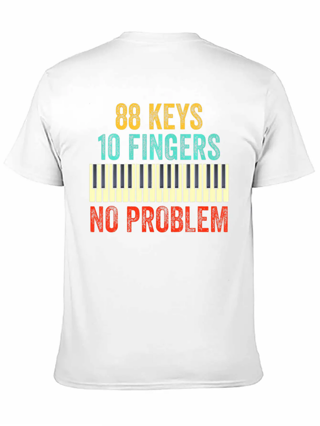 88 Keys Keyboard Piano Player Kids Piano Lover Classic Crew Neck Graphic Tee – Everyday Minimal Look