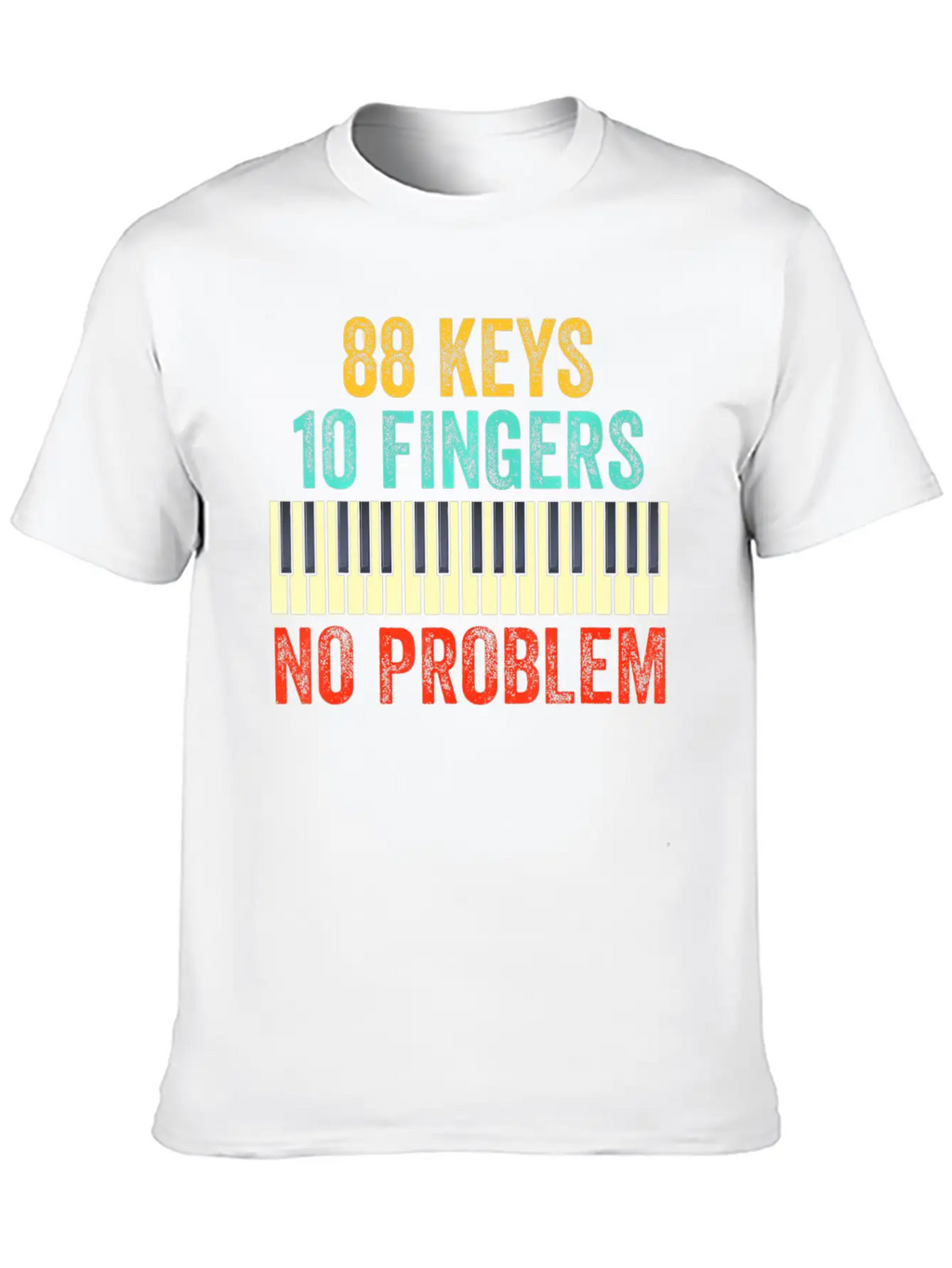 88 Keys Keyboard Piano Player Kids Piano Lover Classic Crew Neck Graphic Tee – Everyday Minimal Look