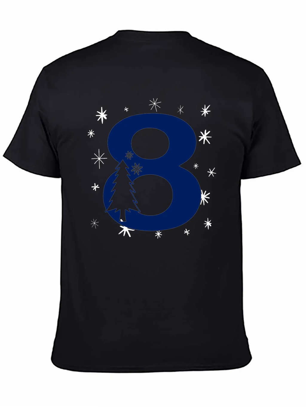 8th Winter Birthday Party - Christmas Number Eight Timeless Short Sleeve Tee – Comfy And Minimalist Design