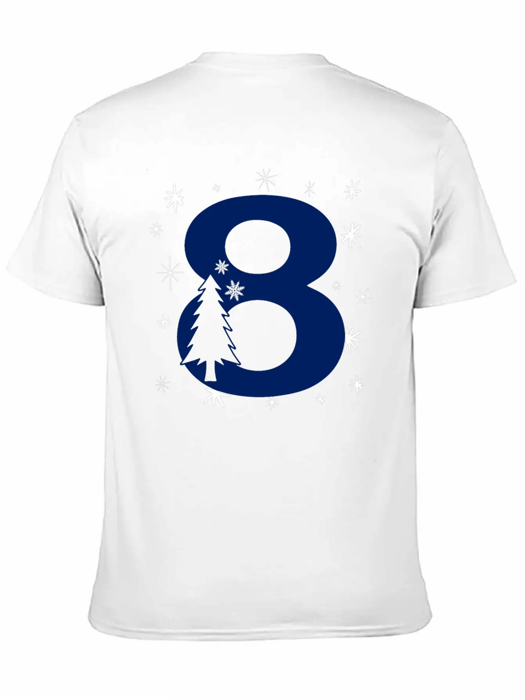 8th Winter Birthday Party - Christmas Number Eight Timeless Short Sleeve Tee – Comfy And Minimalist Design