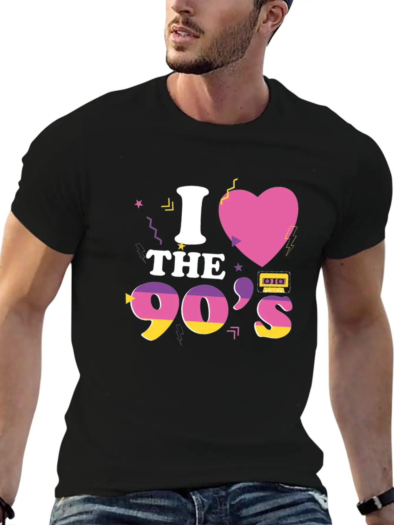 90s Disco Music Party Costum 1990 Retro Vintage Essential Unisex Summer Tee – Soft Cotton Casual Fit