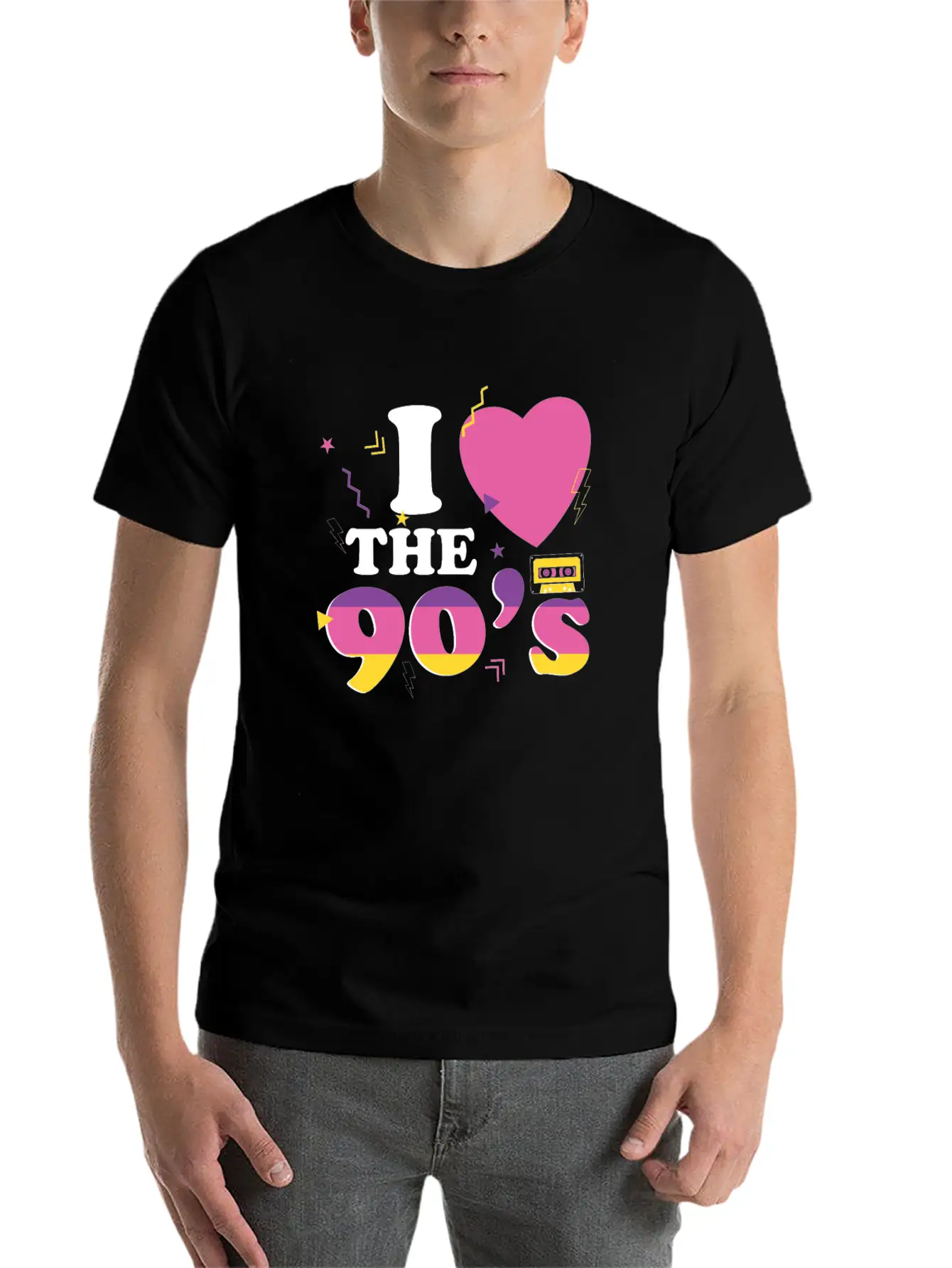 90s Disco Music Party Costum 1990 Retro Vintage Essential Unisex Summer Tee – Soft Cotton Casual Fit
