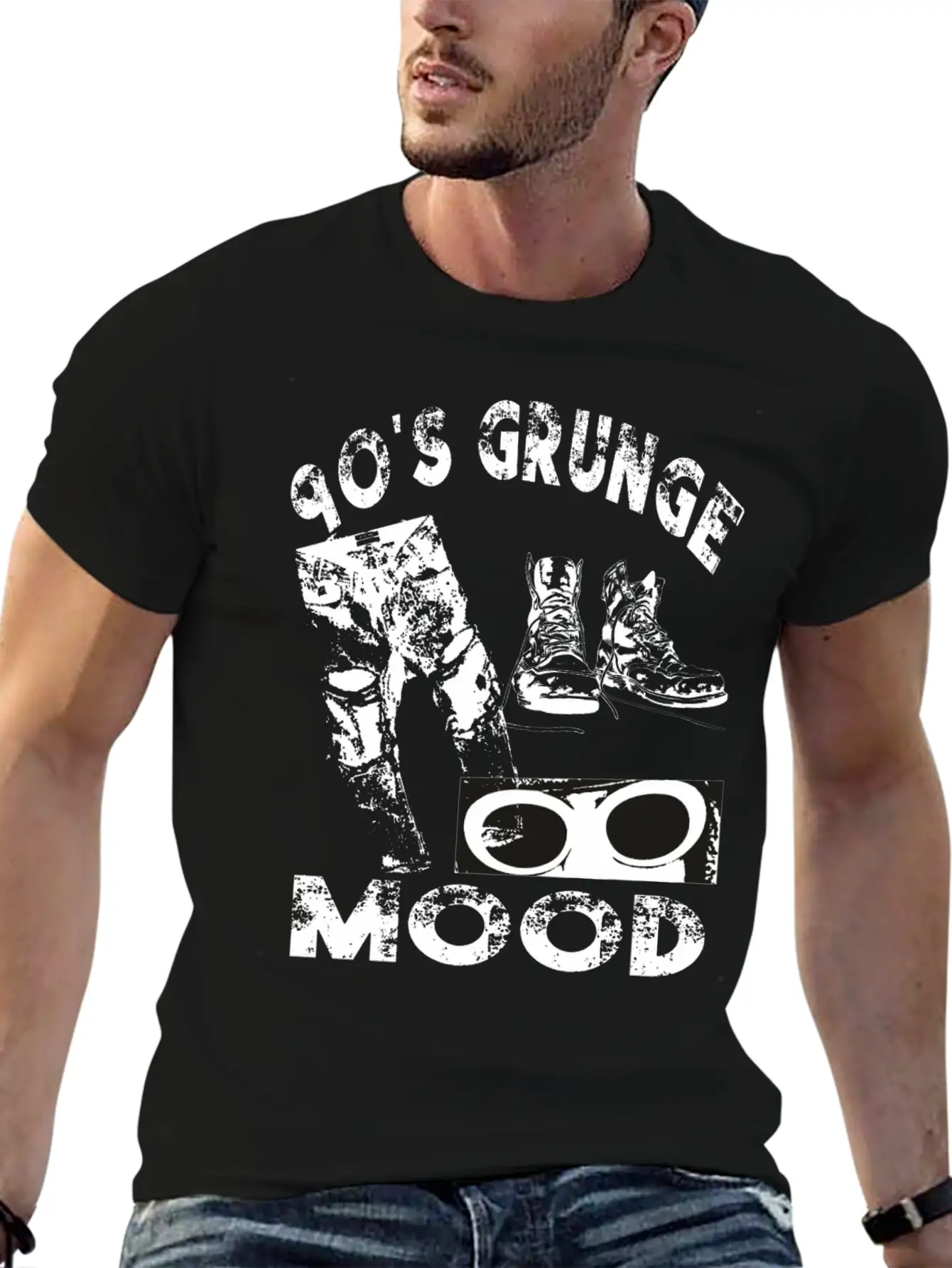 90's Grunge Mood Style Timeless Short Sleeve Tee – Comfy And Minimalist Design