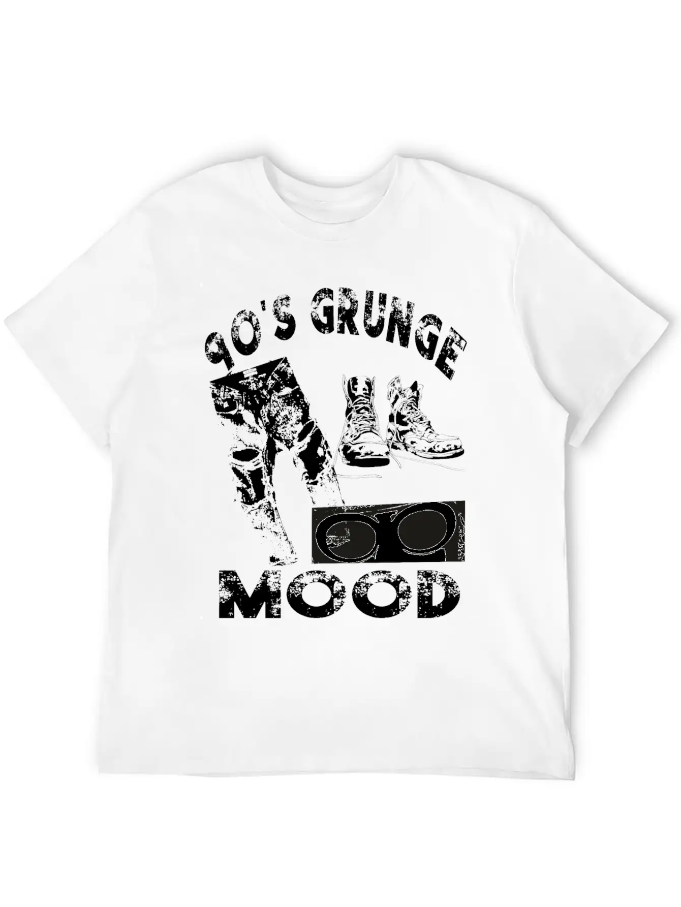 90's Grunge Mood Style Timeless Short Sleeve Tee – Comfy And Minimalist Design