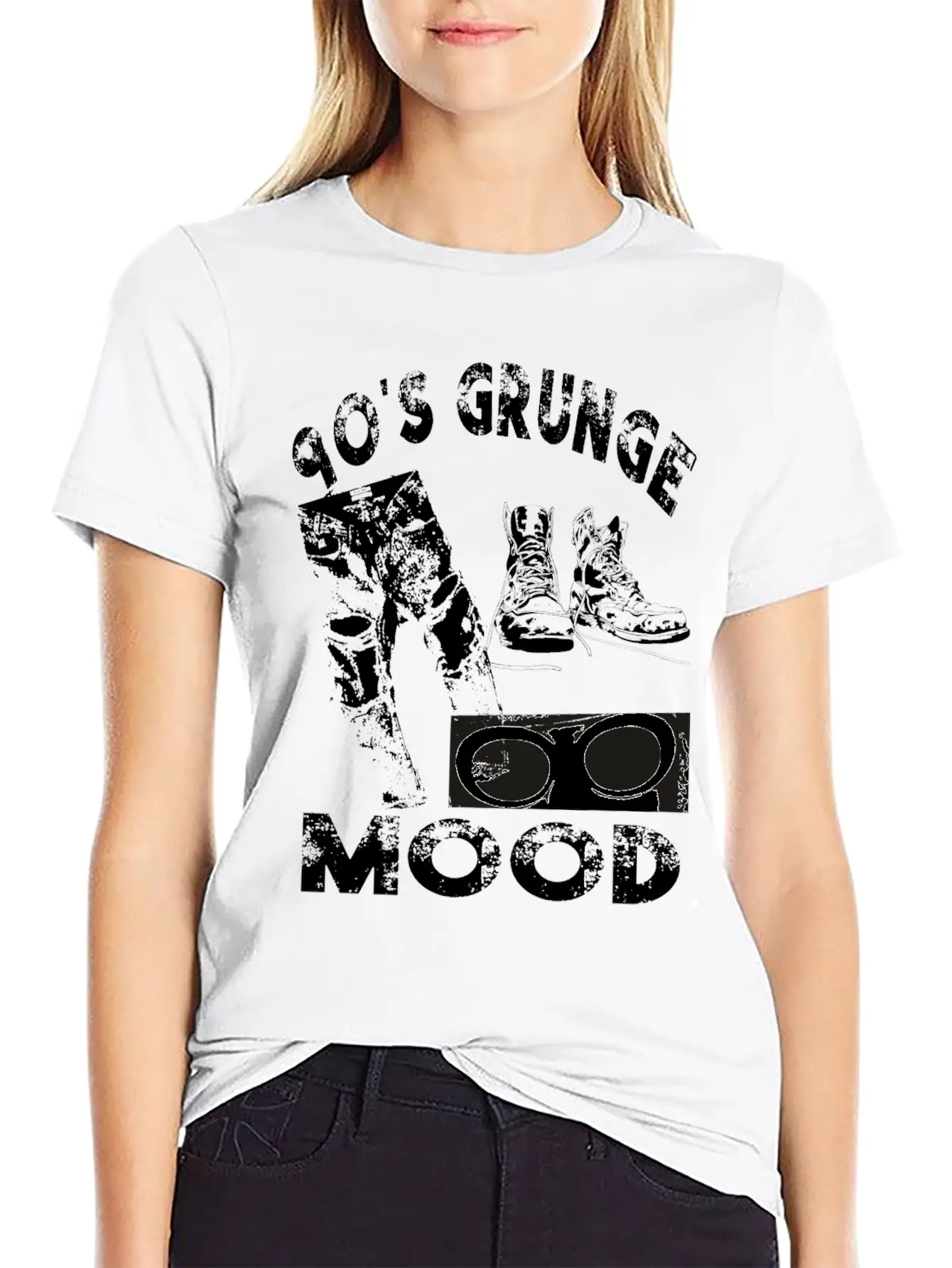 90's Grunge Mood Style Timeless Short Sleeve Tee – Comfy And Minimalist Design