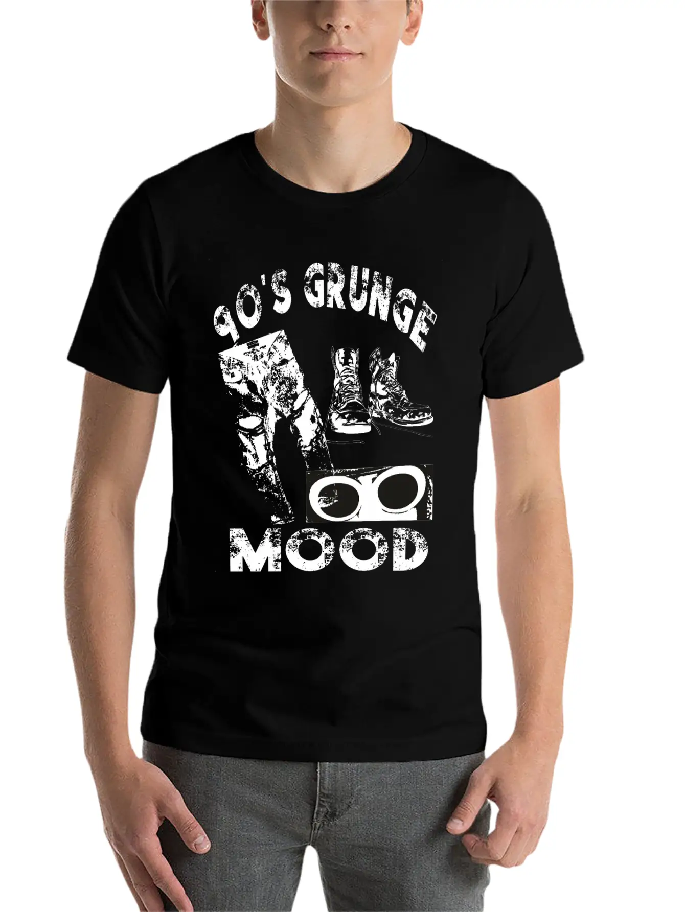 90's Grunge Mood Style Timeless Short Sleeve Tee – Comfy And Minimalist Design