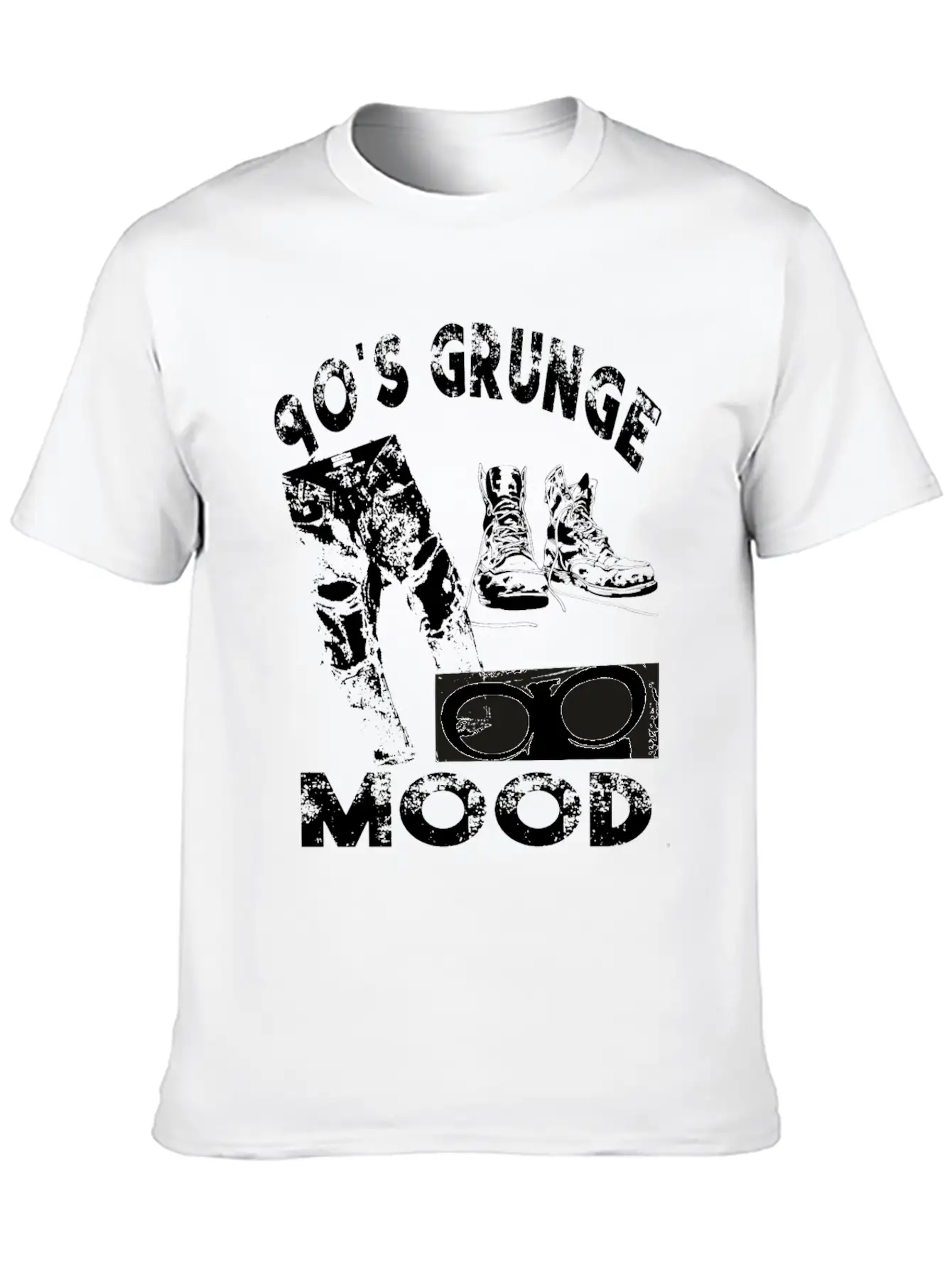 90's Grunge Mood Style Timeless Short Sleeve Tee – Comfy And Minimalist Design