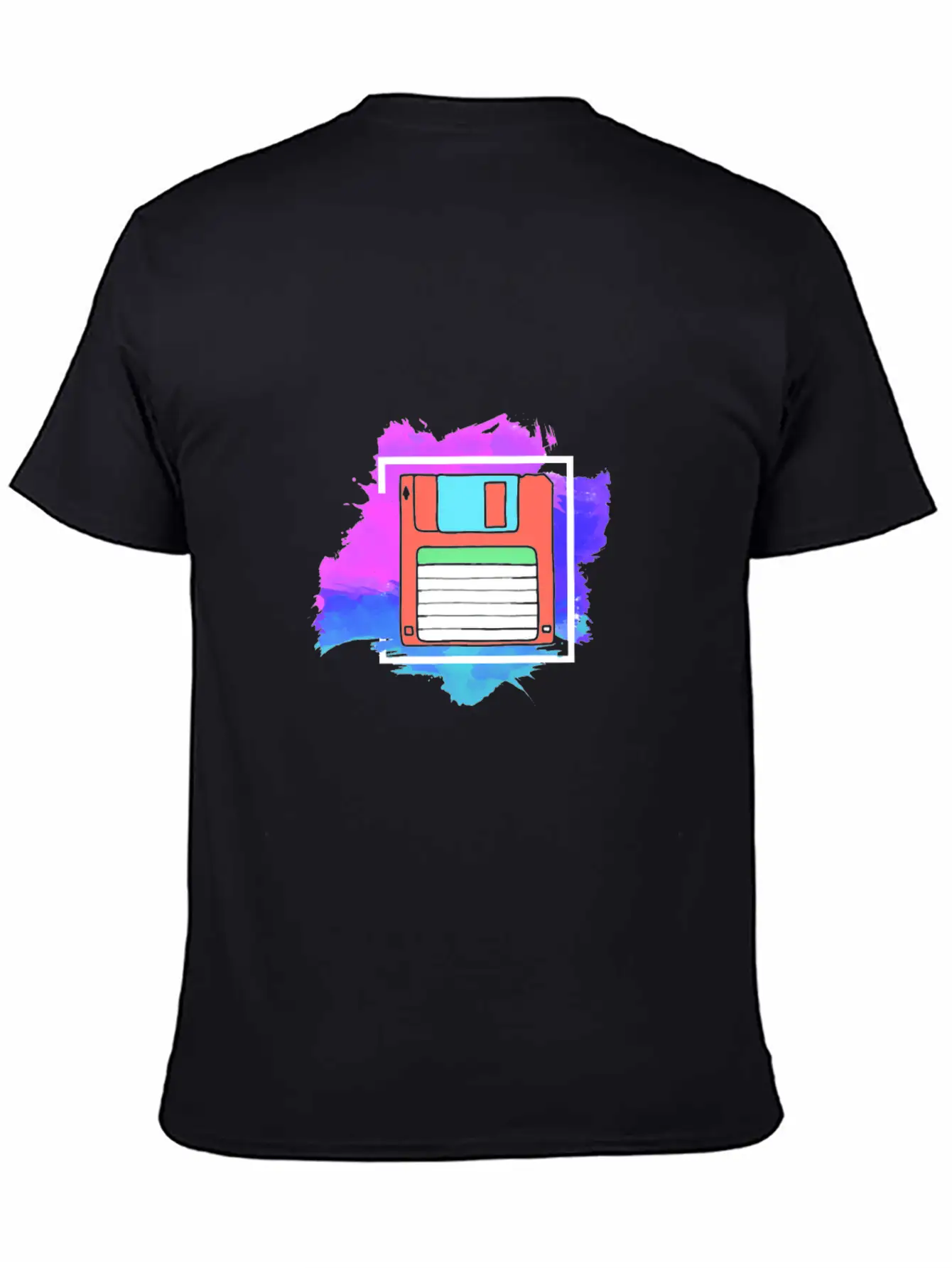 90s Neon Rubic Cube Cassette Tape Essential Unisex Summer Tee – Soft Cotton Casual Fit