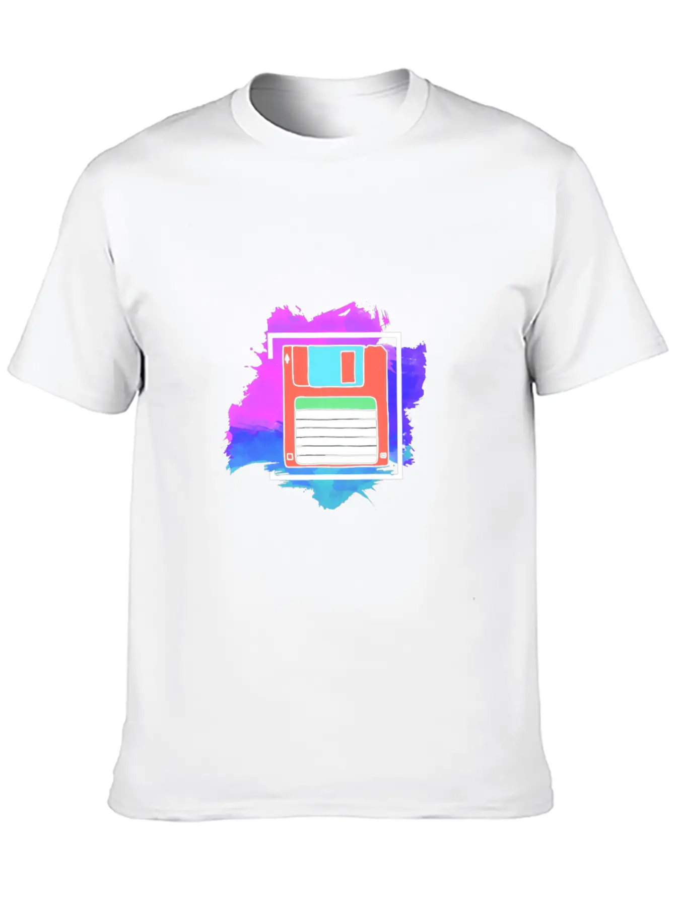 90s Neon Rubic Cube Cassette Tape Essential Unisex Summer Tee – Soft Cotton Casual Fit