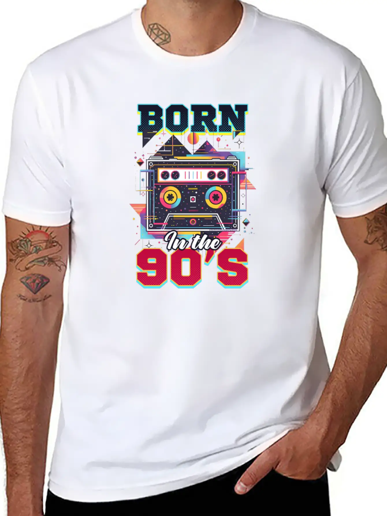 90s R&B Born In The 90'S Essential Cotton Tee For Daily Outfits – Unisex Style