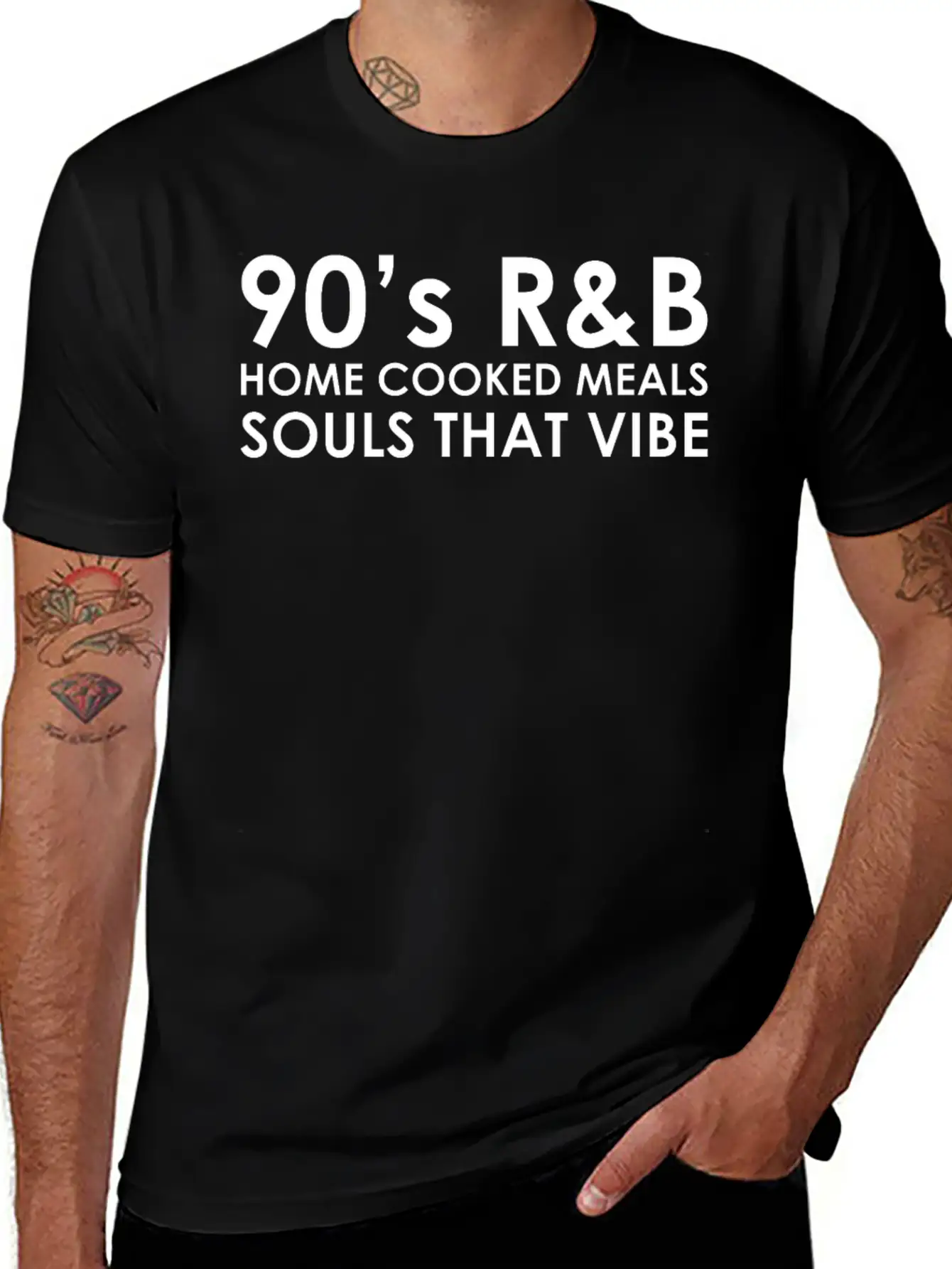 90's R&B Music Lover Quote Graphic Essential Cotton Tee For Daily Outfits – Unisex Style