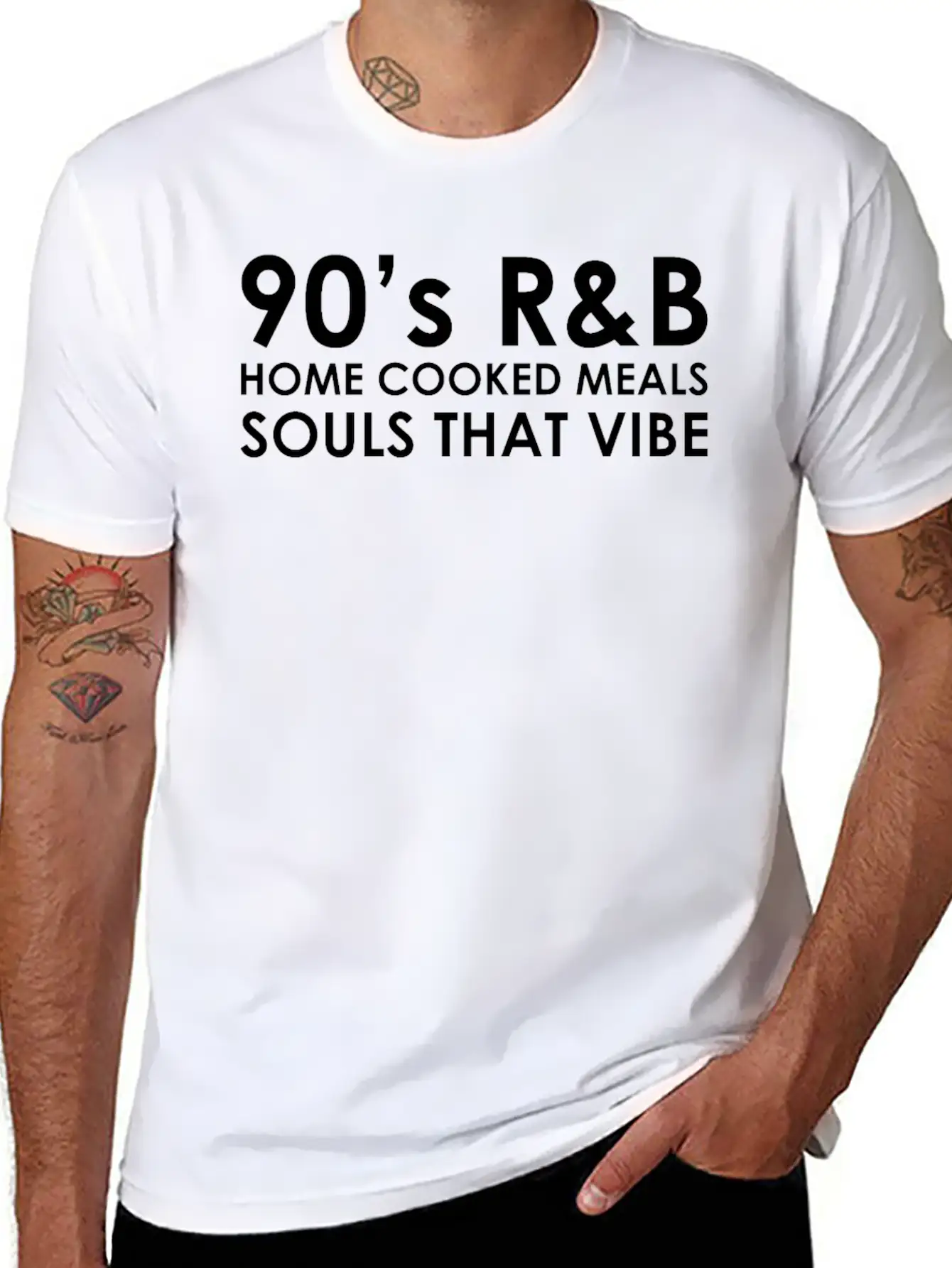 90's R&B Music Lover Quote Graphic Essential Cotton Tee For Daily Outfits – Unisex Style