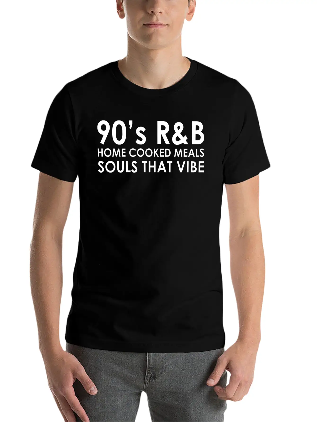90's R&B Music Lover Quote Graphic Essential Cotton Tee For Daily Outfits – Unisex Style
