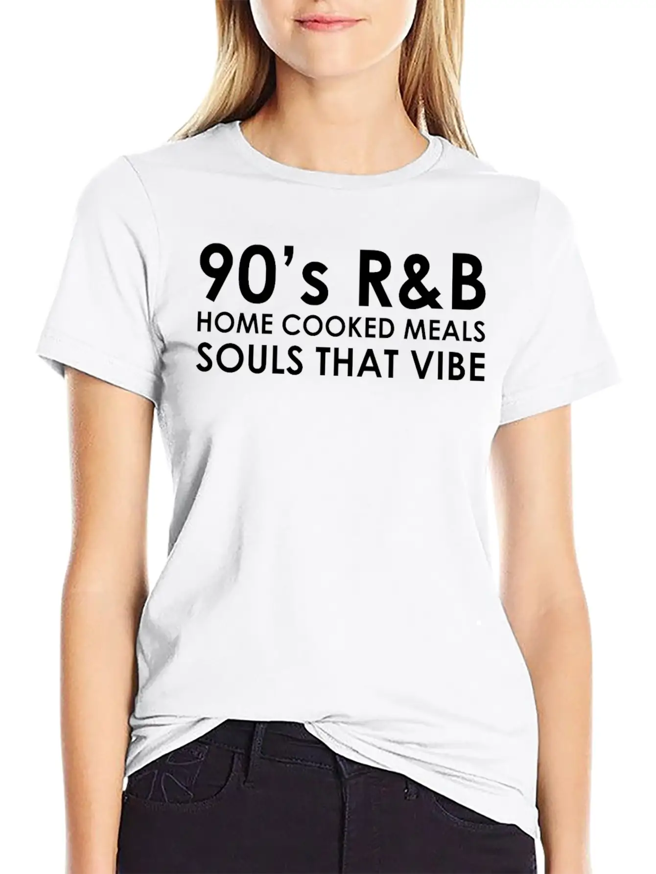 90's R&B Music Lover Quote Graphic Essential Cotton Tee For Daily Outfits – Unisex Style