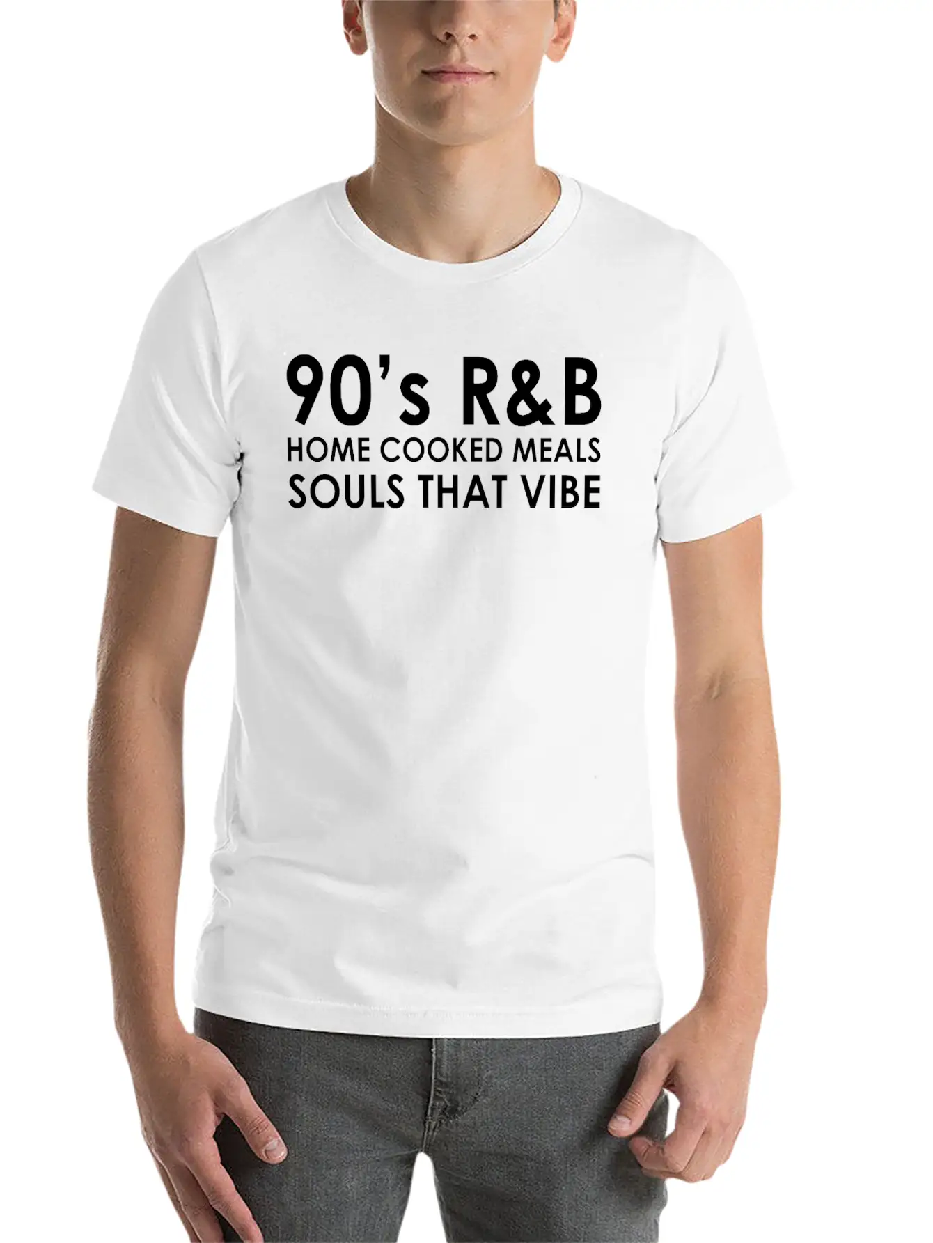 90's R&B Music Lover Quote Graphic Essential Cotton Tee For Daily Outfits – Unisex Style