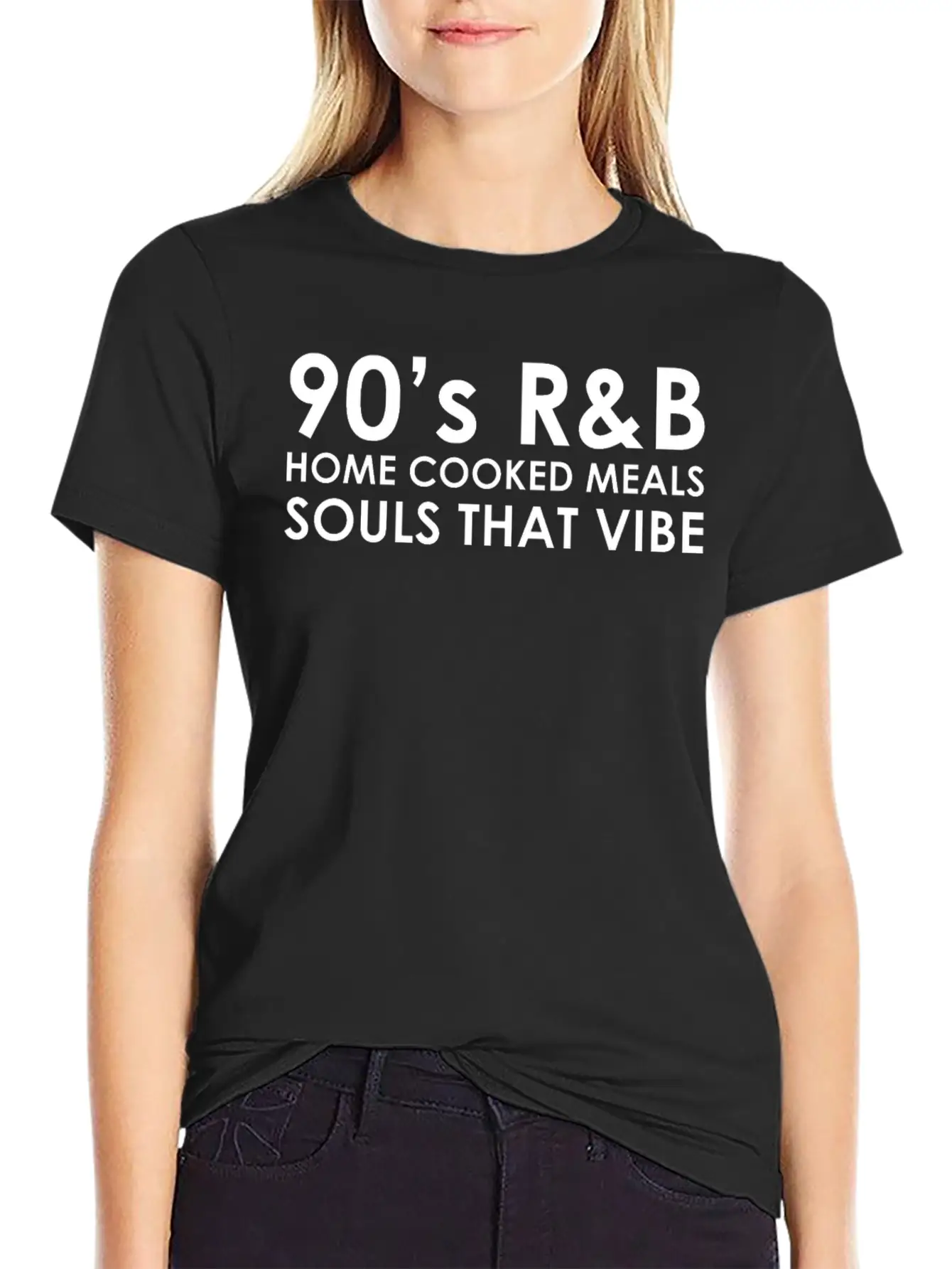 90's R&B Music Lover Quote Graphic Essential Cotton Tee For Daily Outfits – Unisex Style