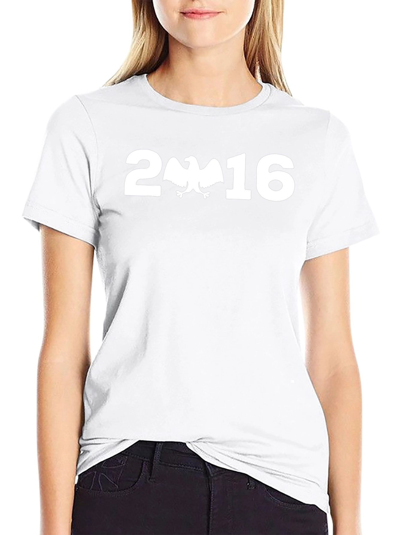 2016 Eagle Graphic Print Black T-Shirt